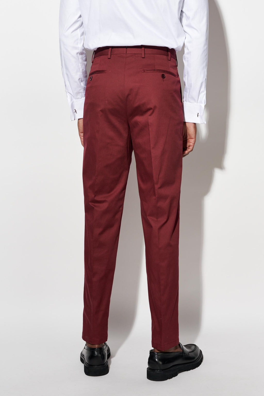 Red Cotton Xander Trousers Cashmere Cotton — detail 4