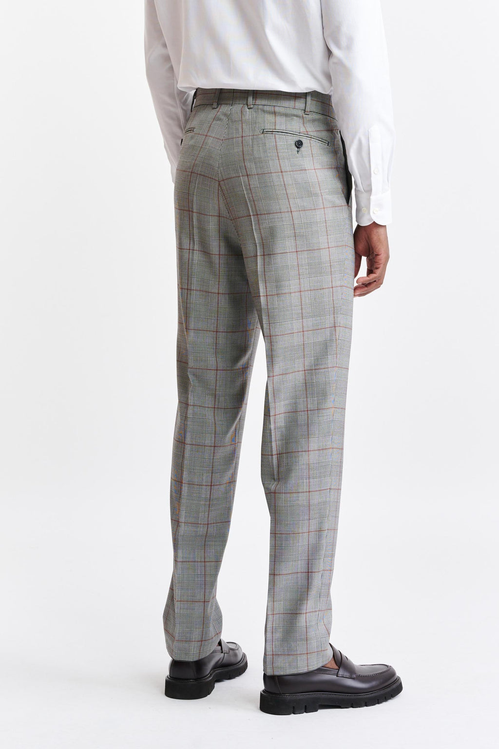 Black & White Wool Super 100's Signature Trousers Riviera Trend — detail 5