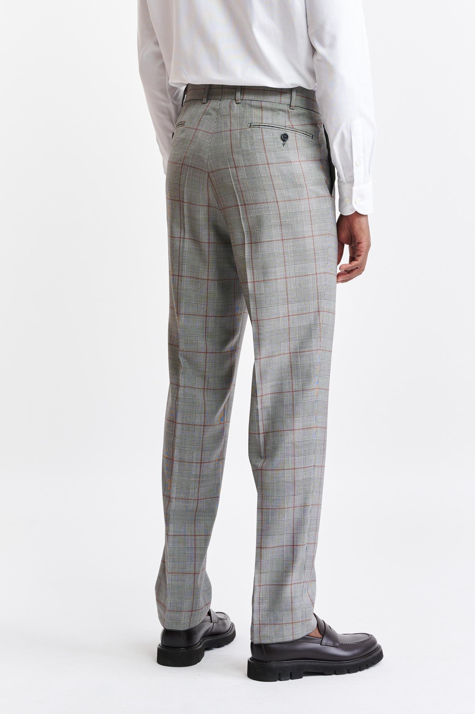 Black & White Wool Super 100's Signature Trousers Riviera Trend — detail 5