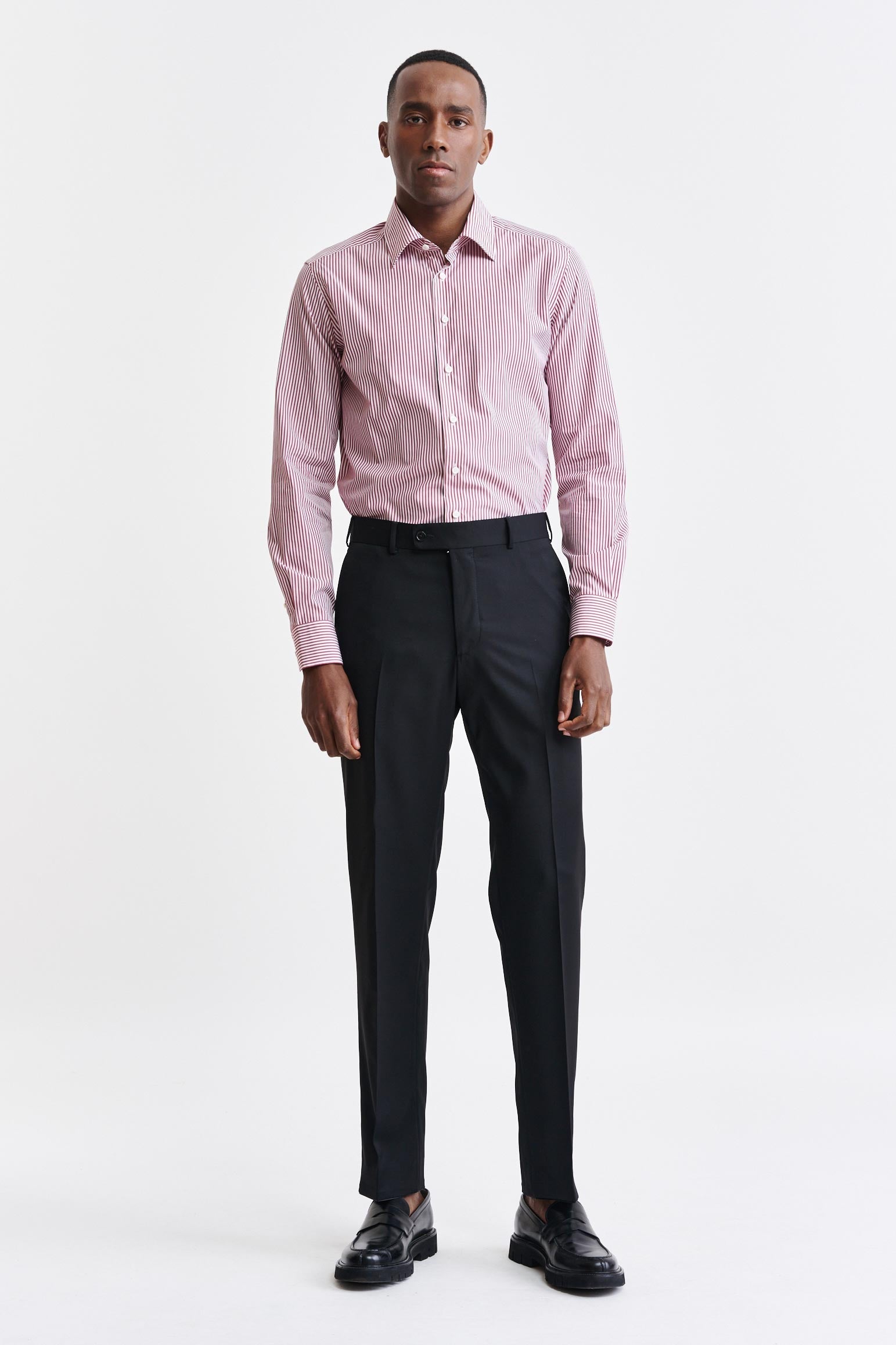 Black 100% Wool Super 100's Signature Trousers New Deluxe — detail 1