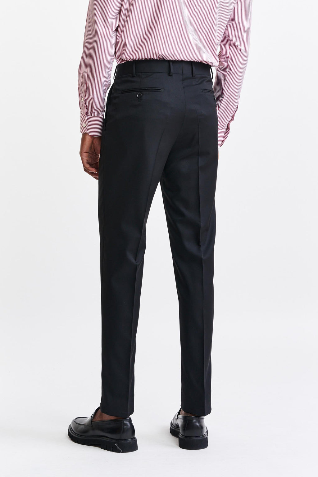 Black 100% Wool Super 100's Signature Trousers New Deluxe — detail 5