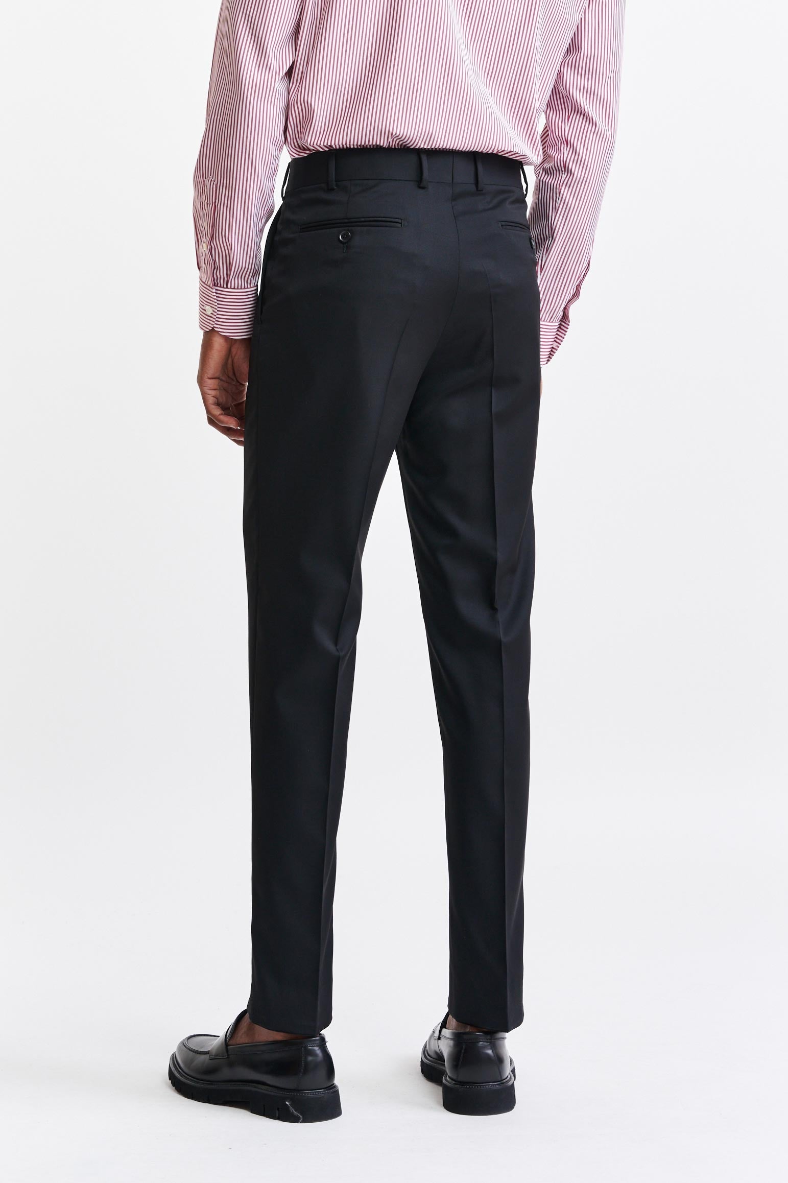 Black 100% Wool Super 100's Signature Trousers New Deluxe — detail 5