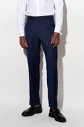 Dark Blue 100% Wool Super 120's Signature Trousers Jazz