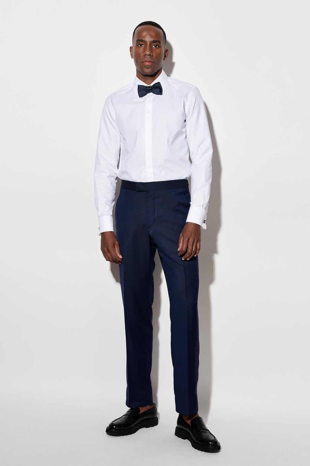 Dark Blue 100% Wool Super 120's Signature Trousers Jazz — detail 1