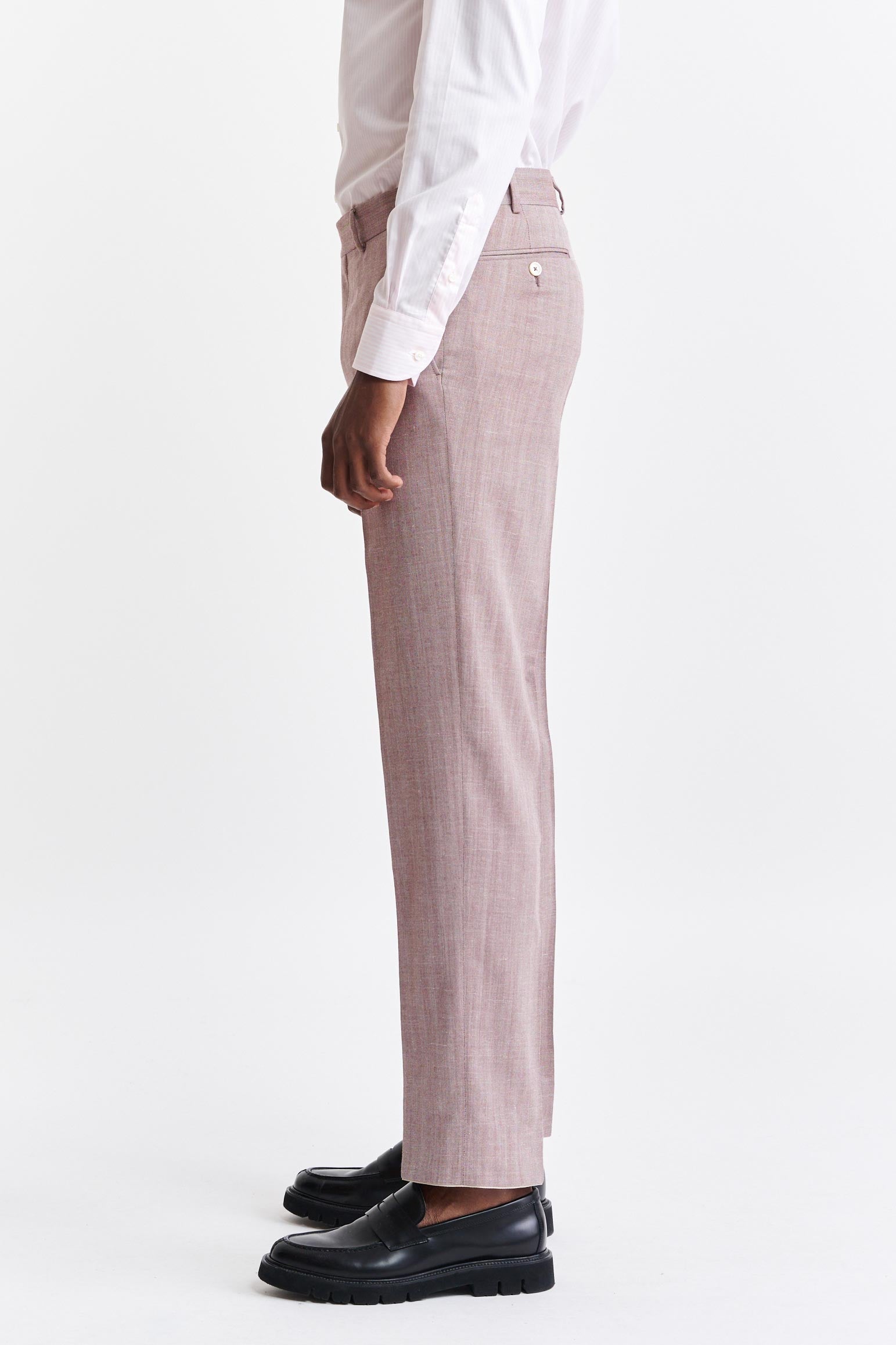 Medium Red Wool & Cashmere Farley Trousers Jazz — detail 2