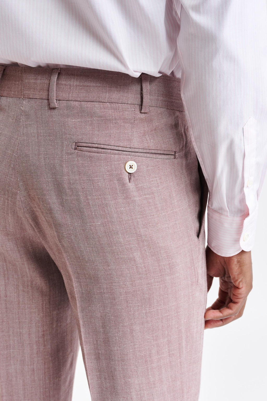 Medium Red Wool & Cashmere Farley Trousers Jazz — detail 3