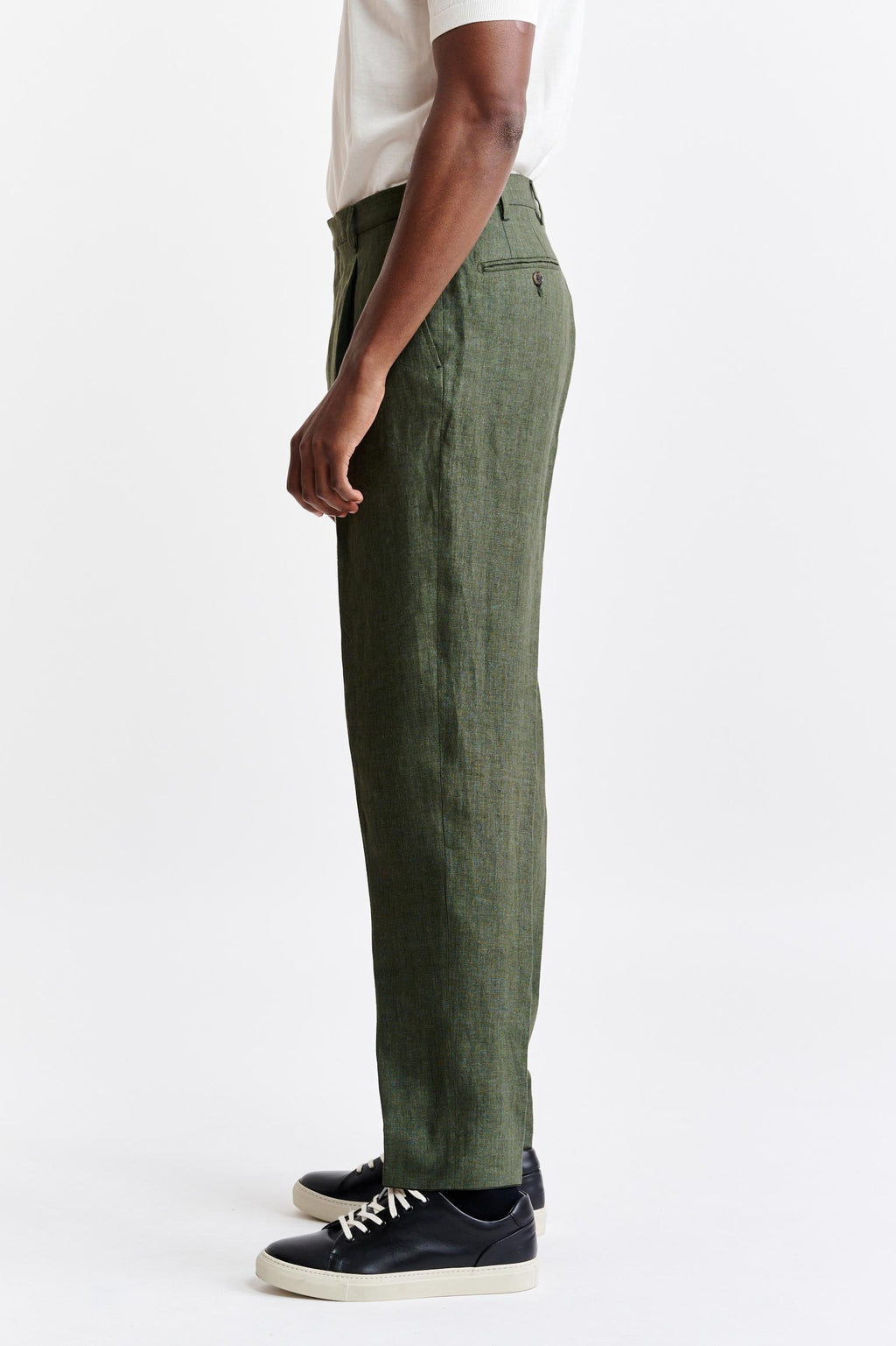 Green 100% Linen Xander Trousers Pure Linen — detail 2