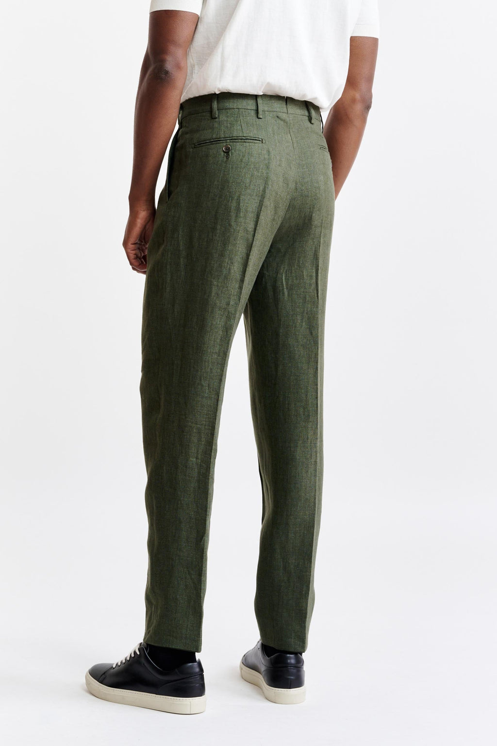 Green 100% Linen Xander Trousers Pure Linen — detail 5