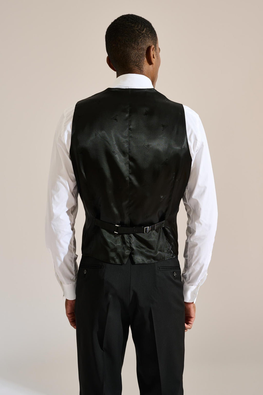 Black Avon Formal Waistcoat — detail 3