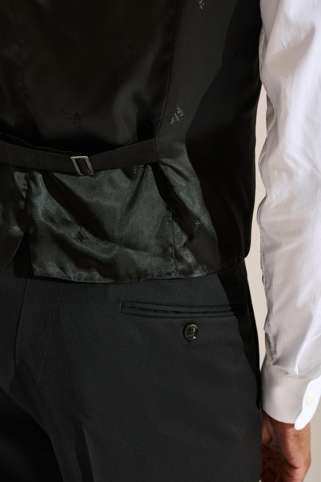 Black Avon Formal Waistcoat — detail 4