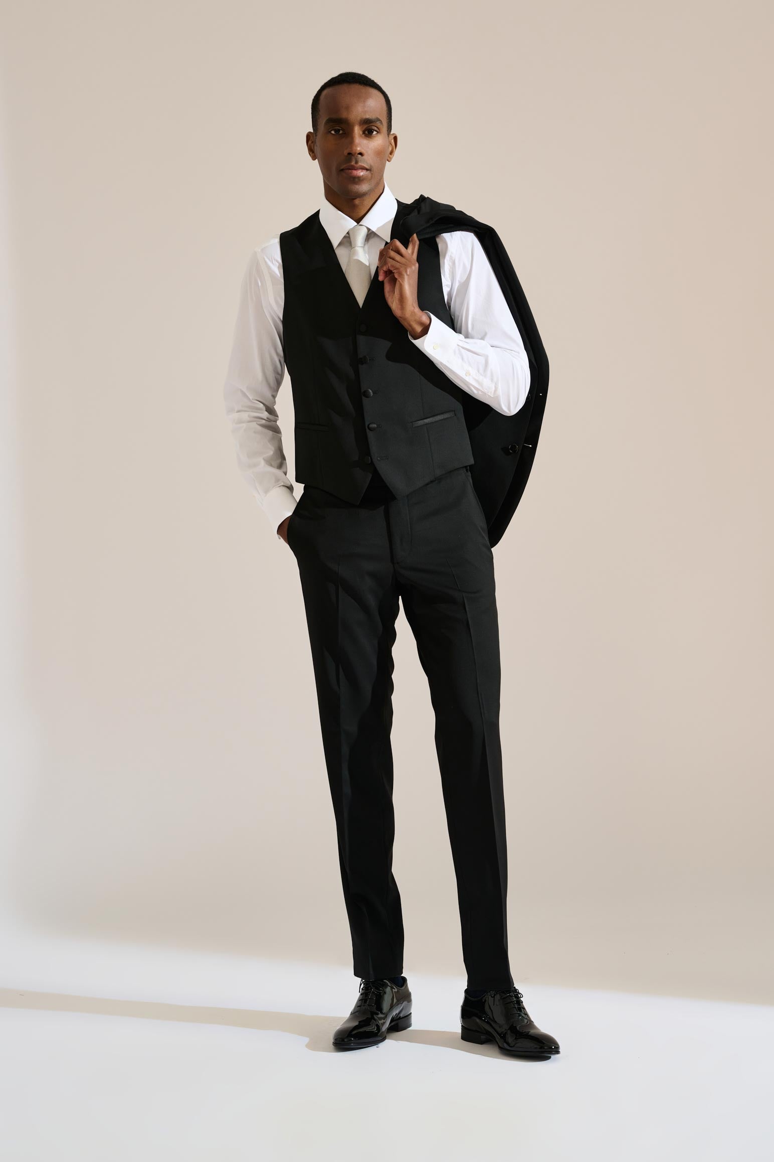 Black Avon Formal Waistcoat — detail 5