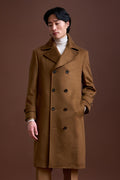 Brown 100% Cashmere Sheffield Overcoat Zeus