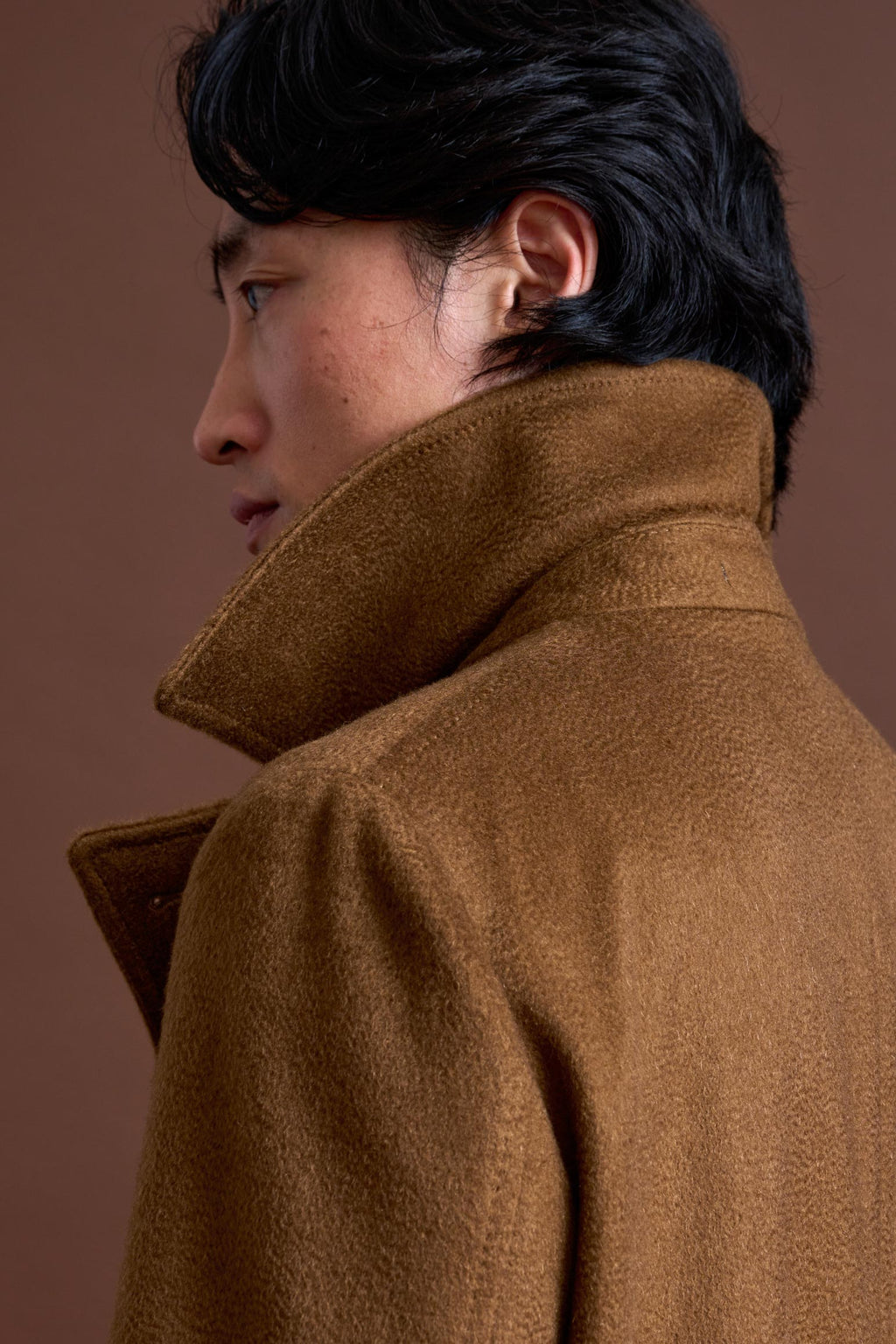 Brown 100% Cashmere Sheffield Overcoat Zeus — detail 5