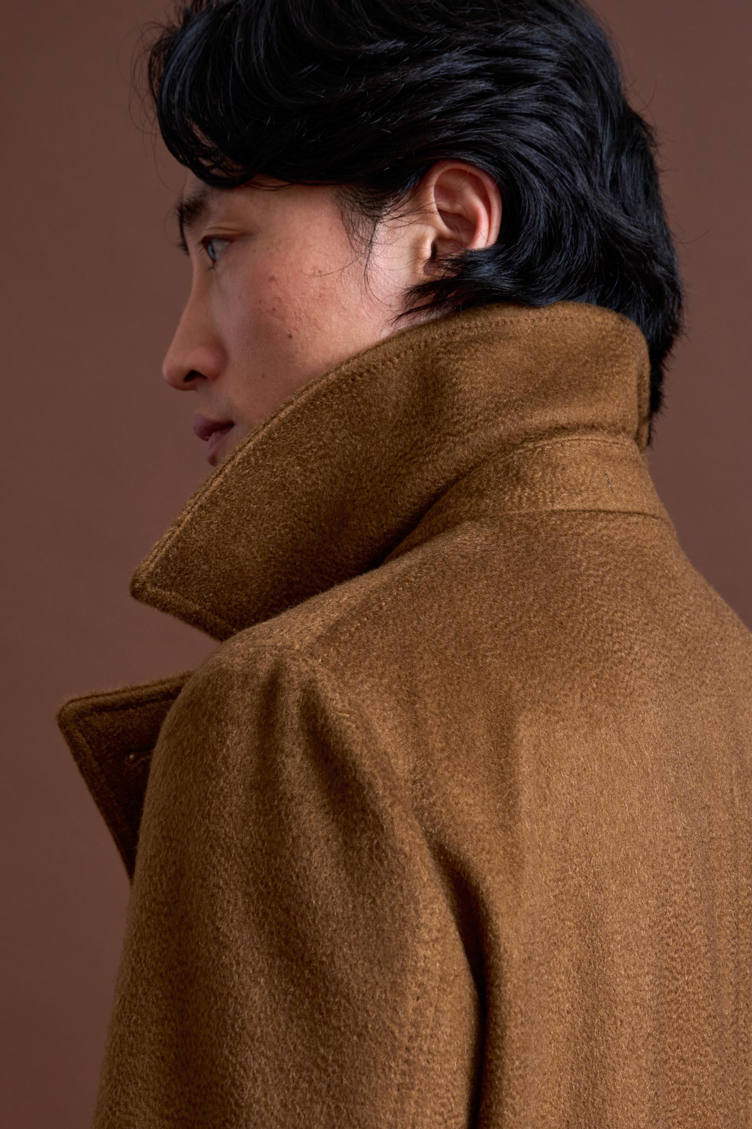 Brown 100% Cashmere Sheffield Overcoat Zeus — detail 5