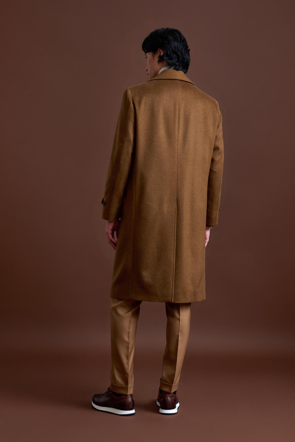 Brown 100% Cashmere Sheffield Overcoat Zeus — detail 3