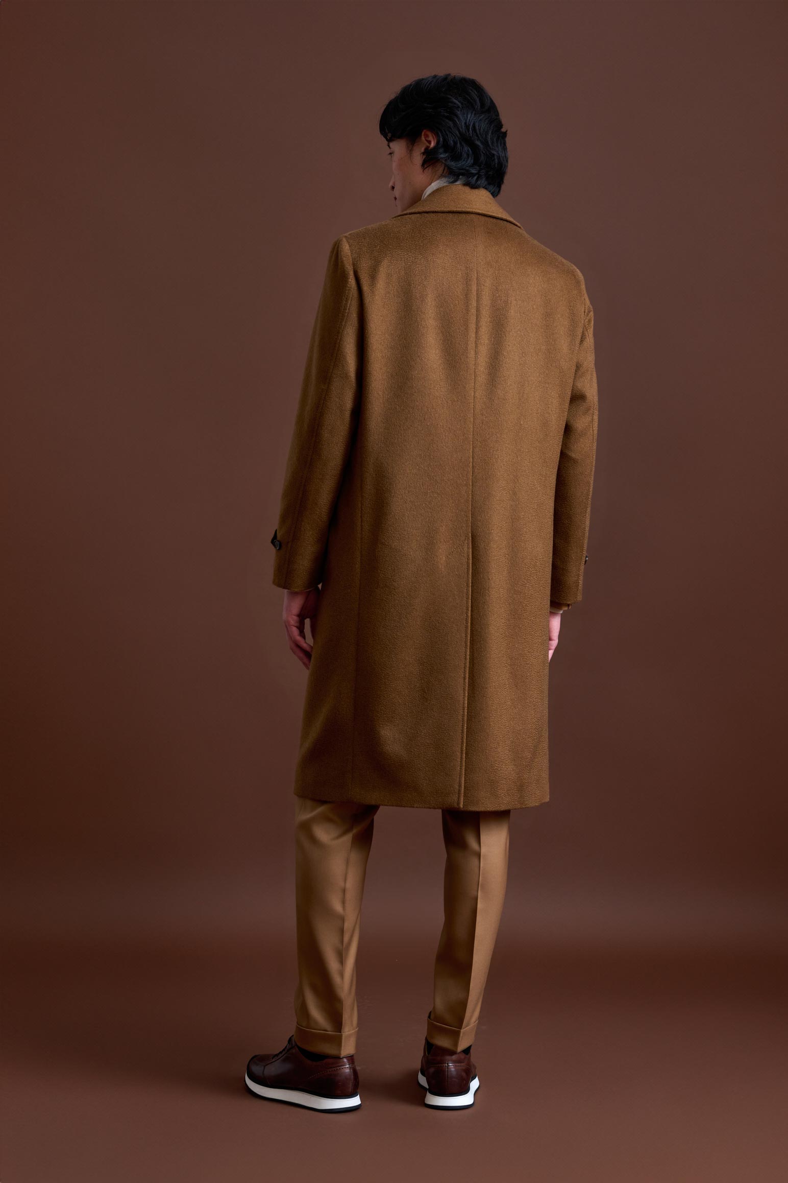 Brown 100% Cashmere Sheffield Overcoat Zeus — detail 3