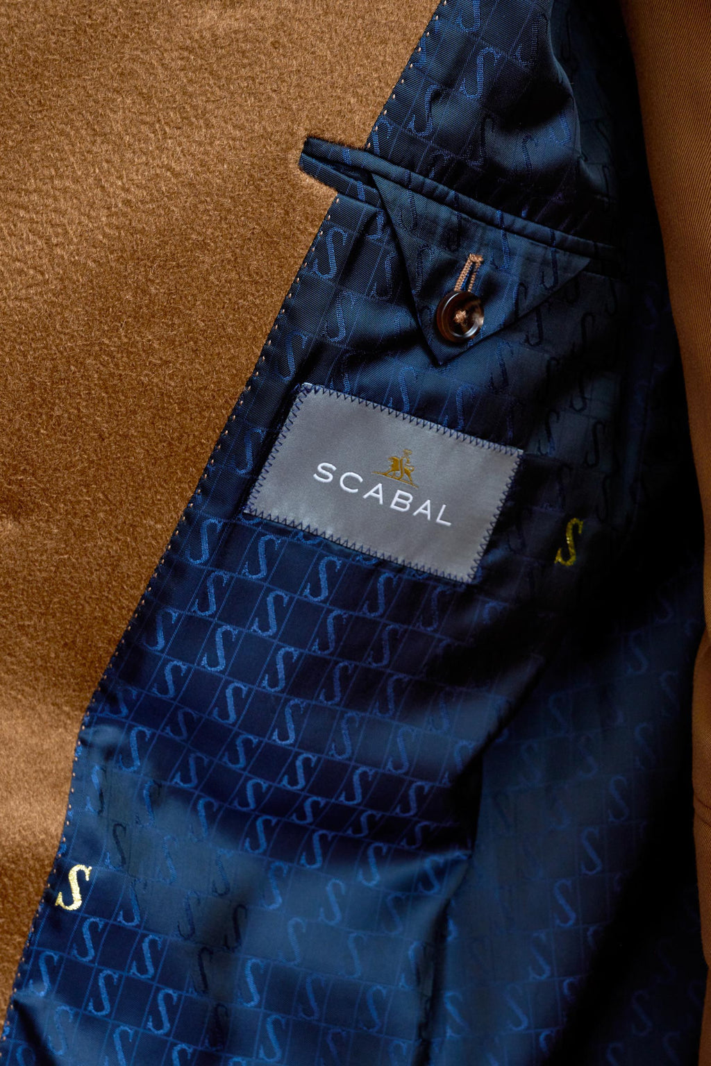 Brown 100% Cashmere Sheffield Overcoat Zeus — detail 7