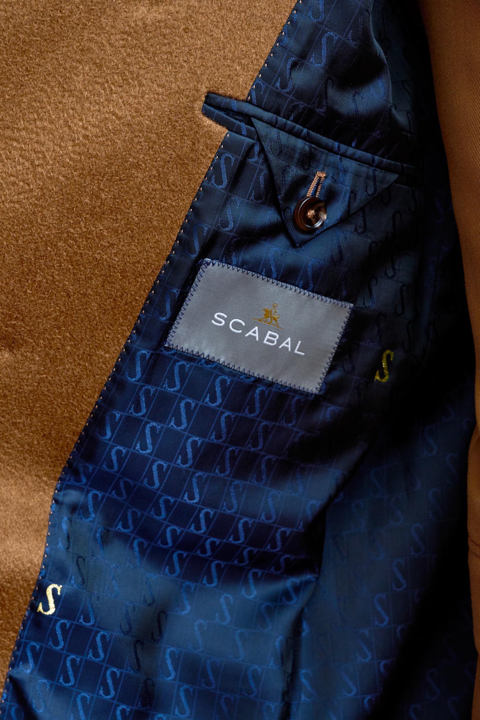 Brown 100% Cashmere Sheffield Overcoat Zeus — detail 7