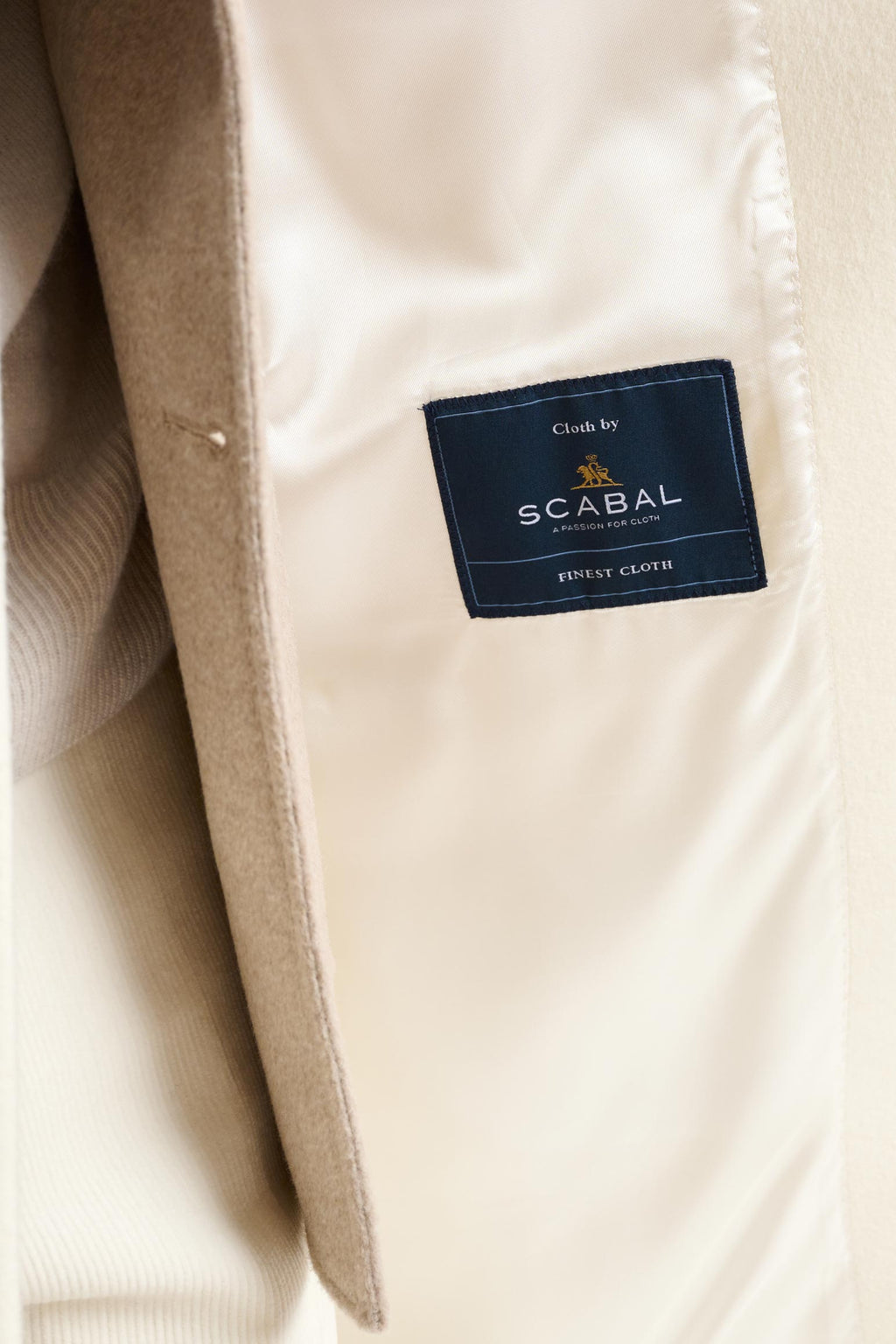 Beige Wool Sheffield Overcoat Zeus — detail 5