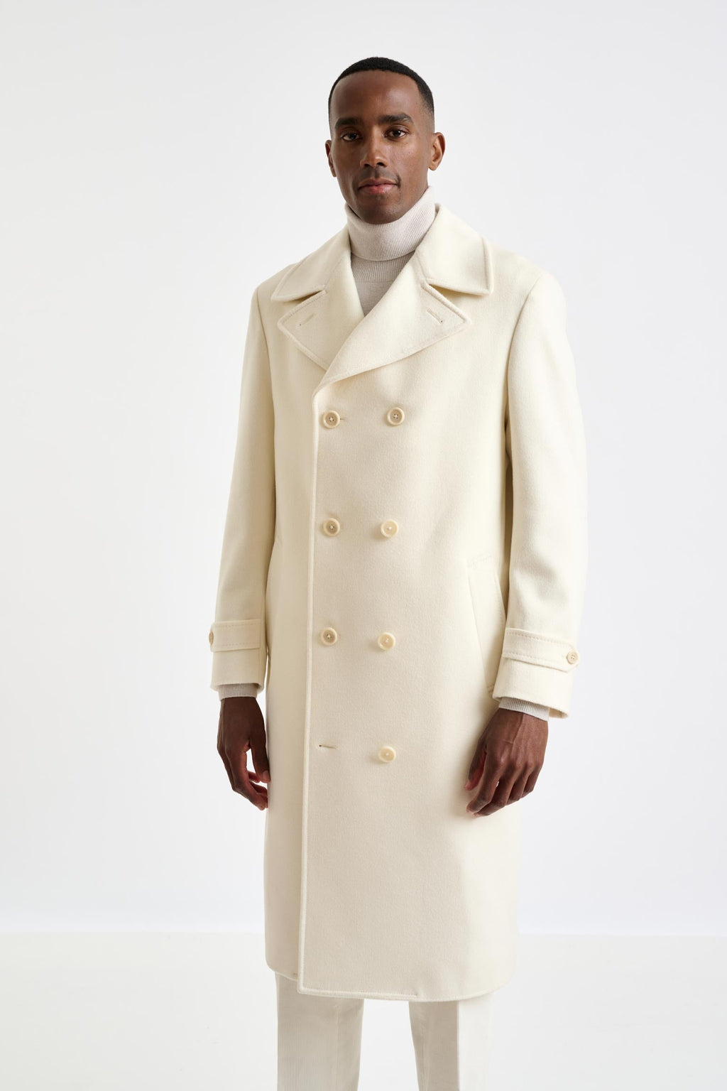 Beige Wool Sheffield Overcoat Zeus — detail 3
