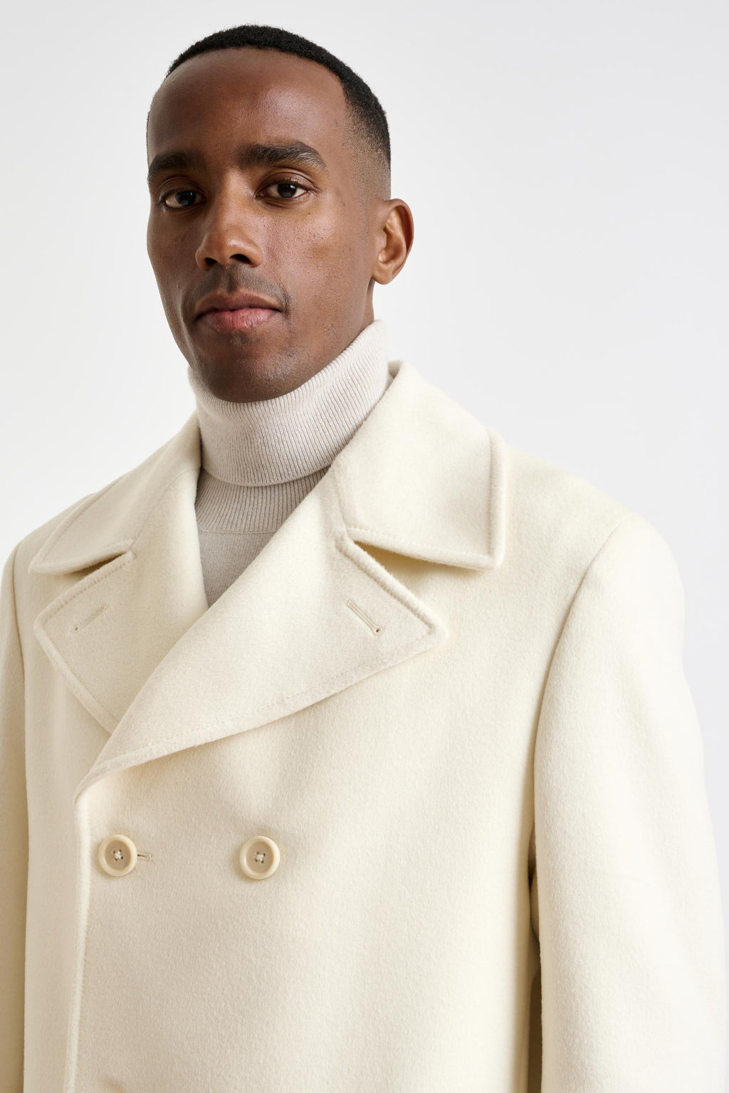 Beige Wool Sheffield Overcoat Zeus — detail 4