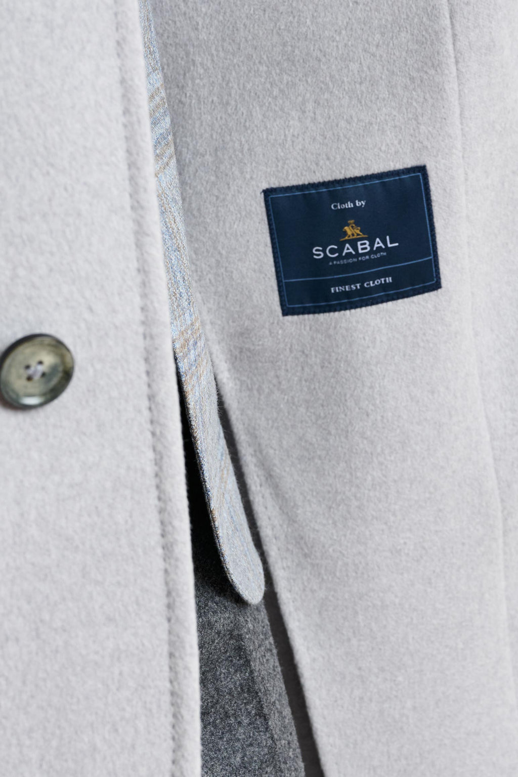 Grey Wool Sheffield Overcoat Zeus — detail 3