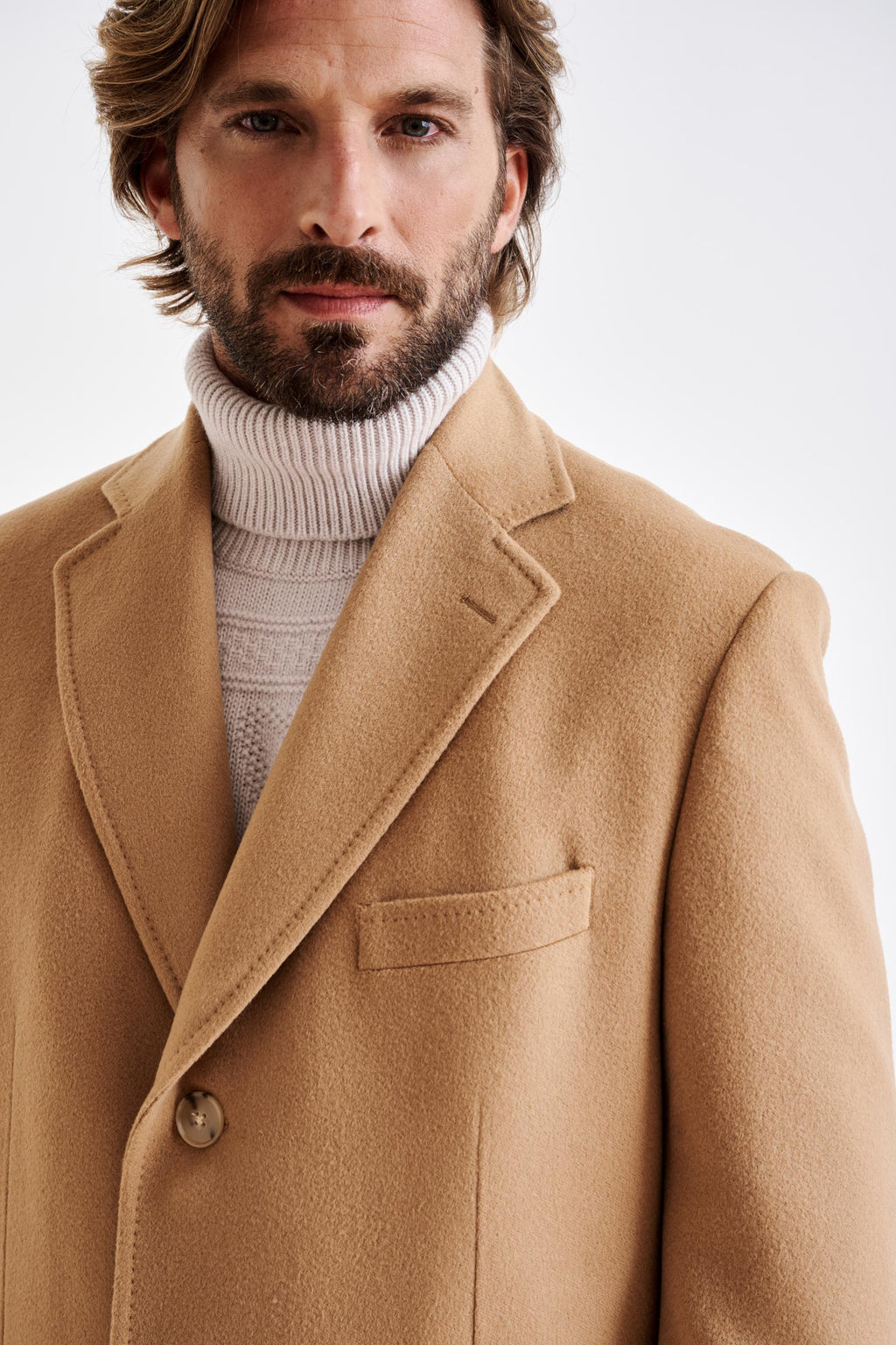 Camel Wool Lincoln Overcoat Zeus — detail 1