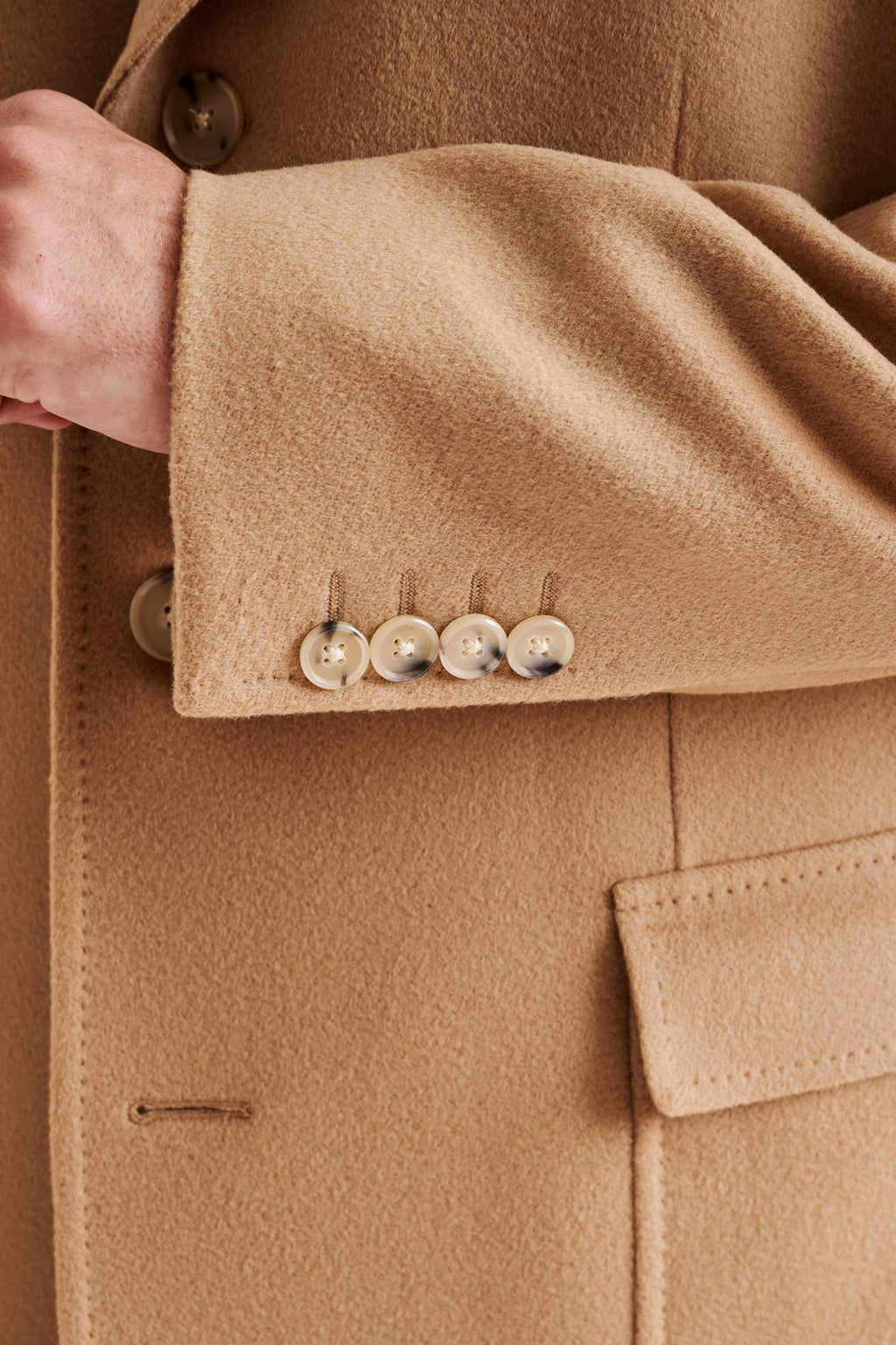 Camel Wool Lincoln Overcoat Zeus — detail 2