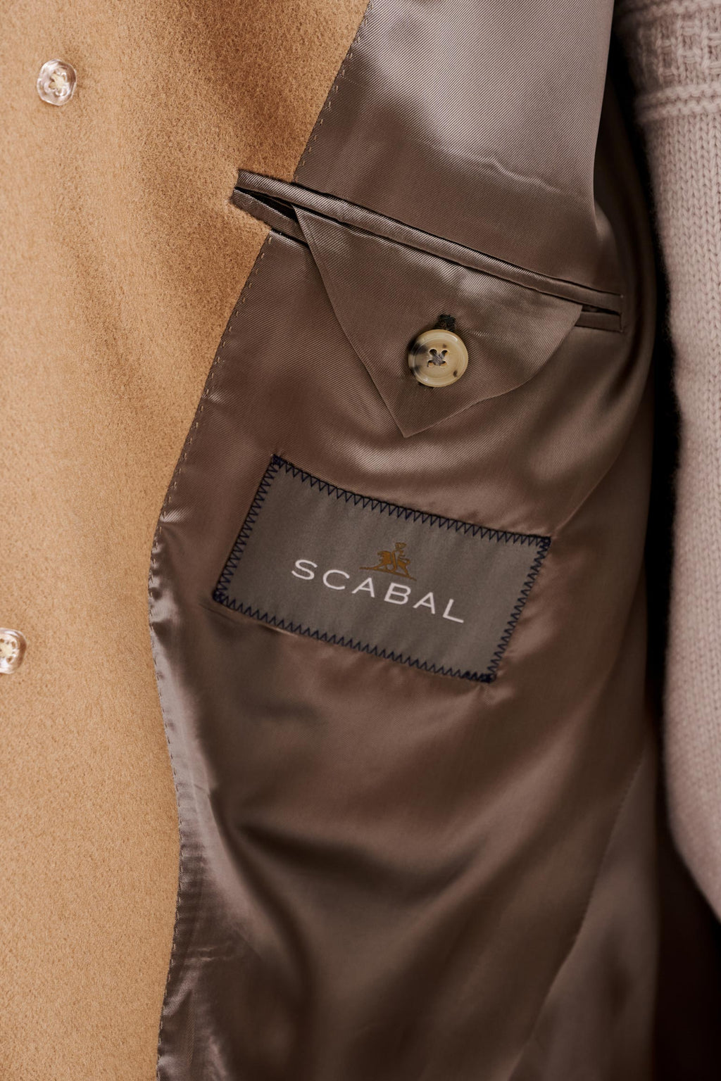 Camel Wool Lincoln Overcoat Zeus — detail 4