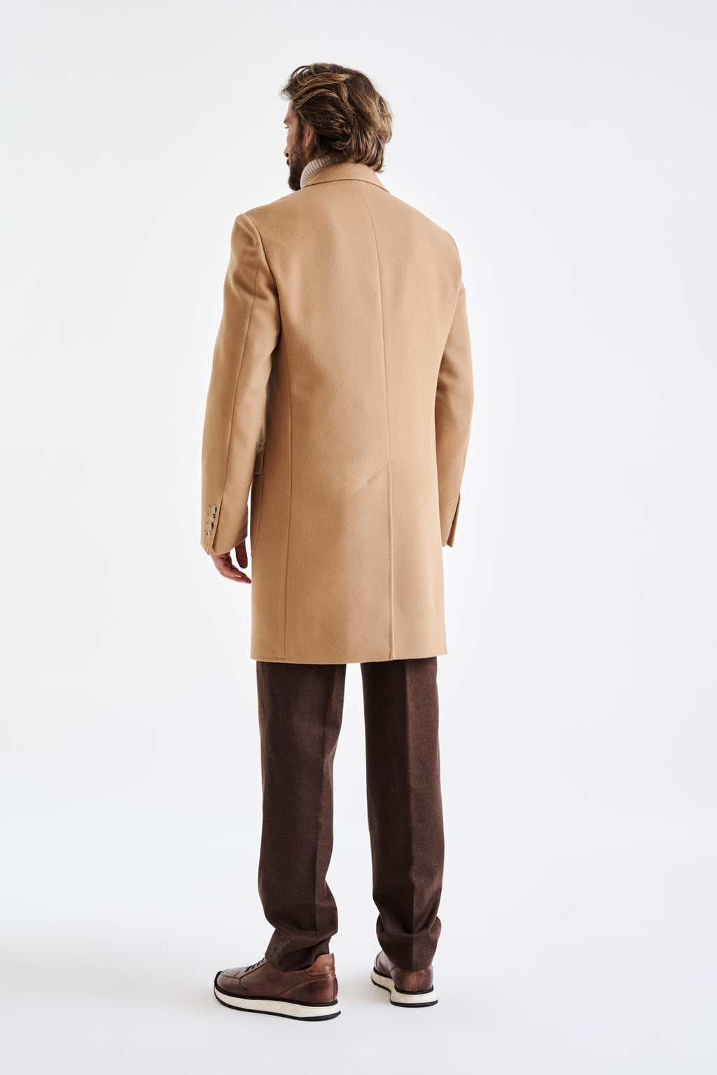 Camel Wool Lincoln Overcoat Zeus — detail 6