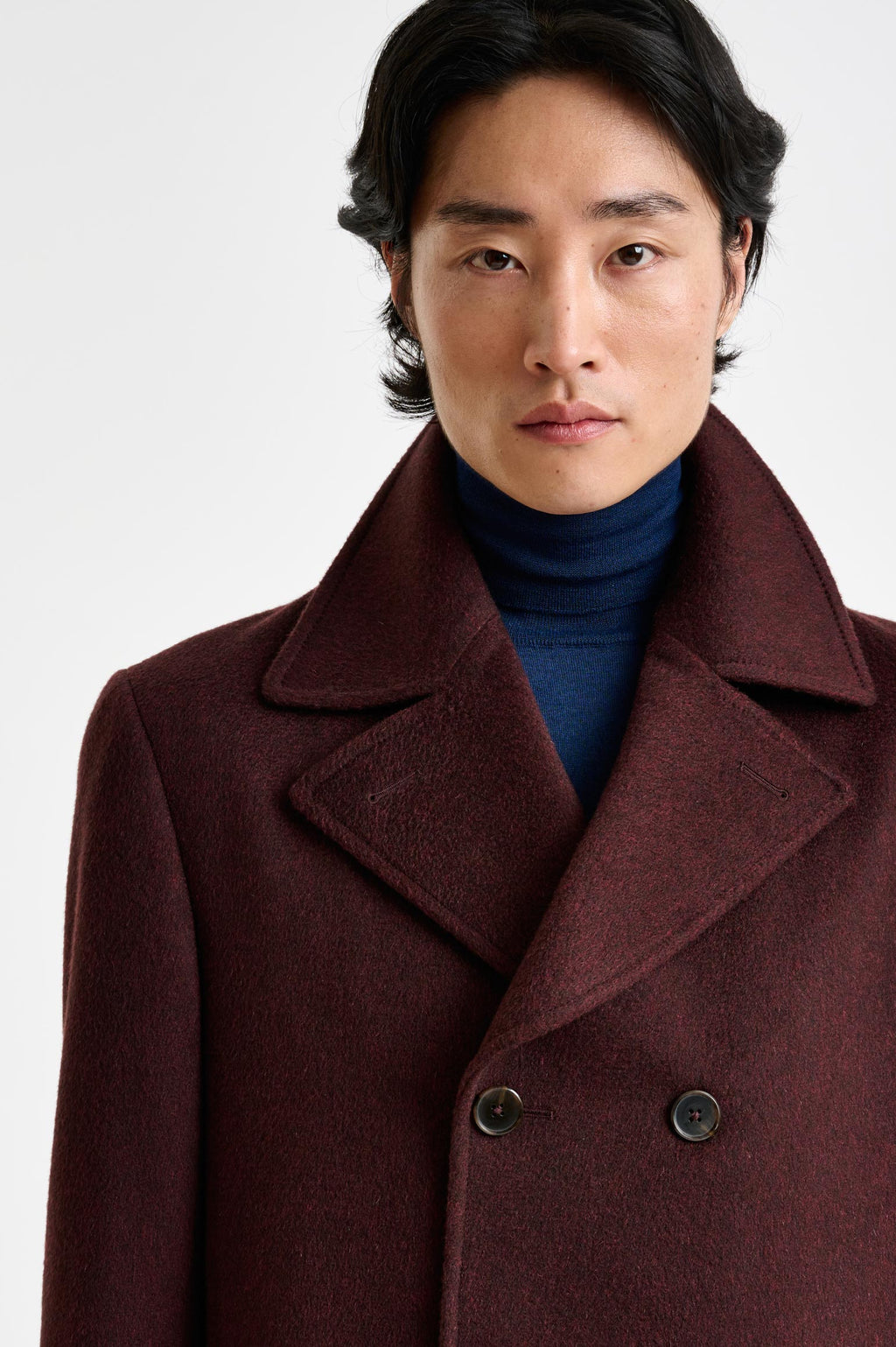 Red 100% Cashmere Sheffield Overcoat Zeus — detail 6