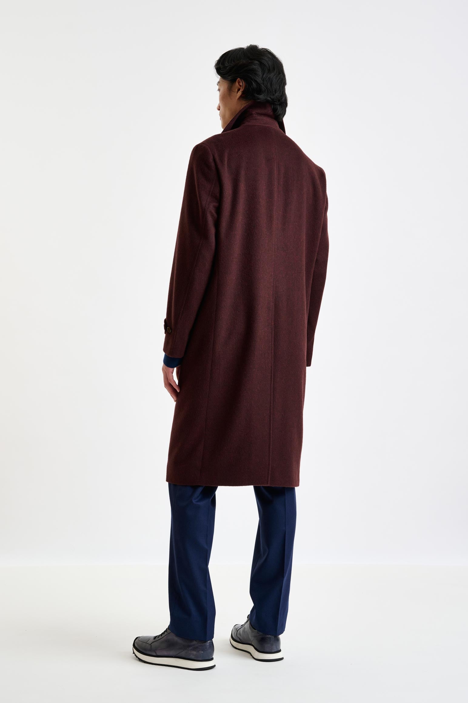 Red 100% Cashmere Sheffield Overcoat Zeus — detail 1