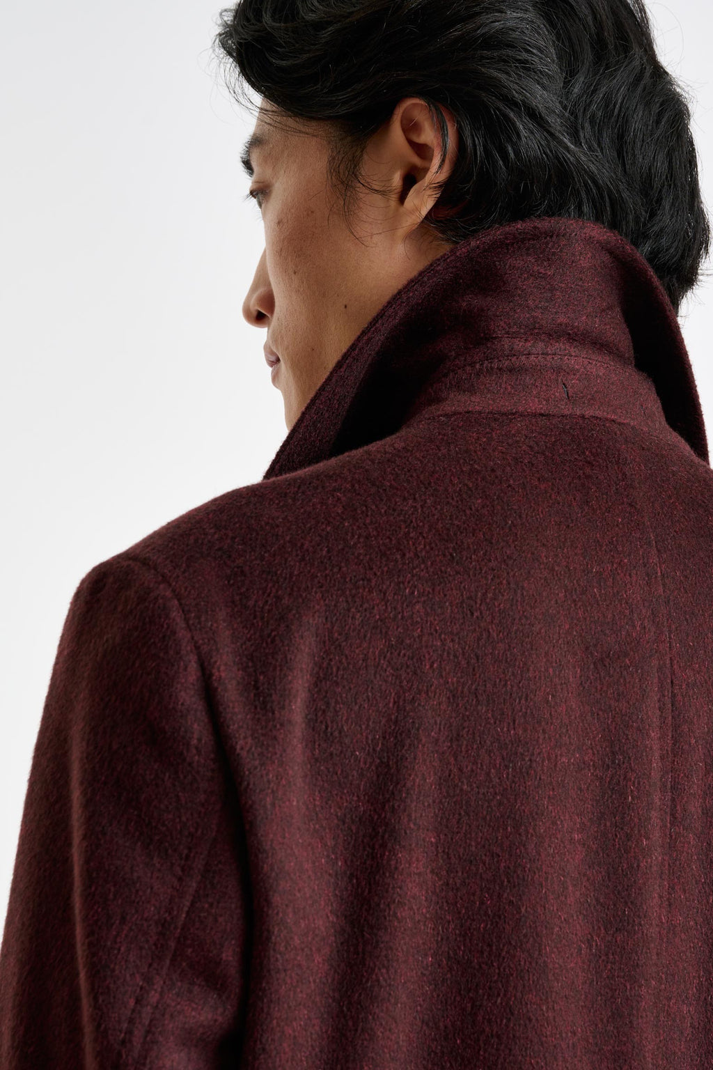 Red 100% Cashmere Sheffield Overcoat Zeus — detail 4