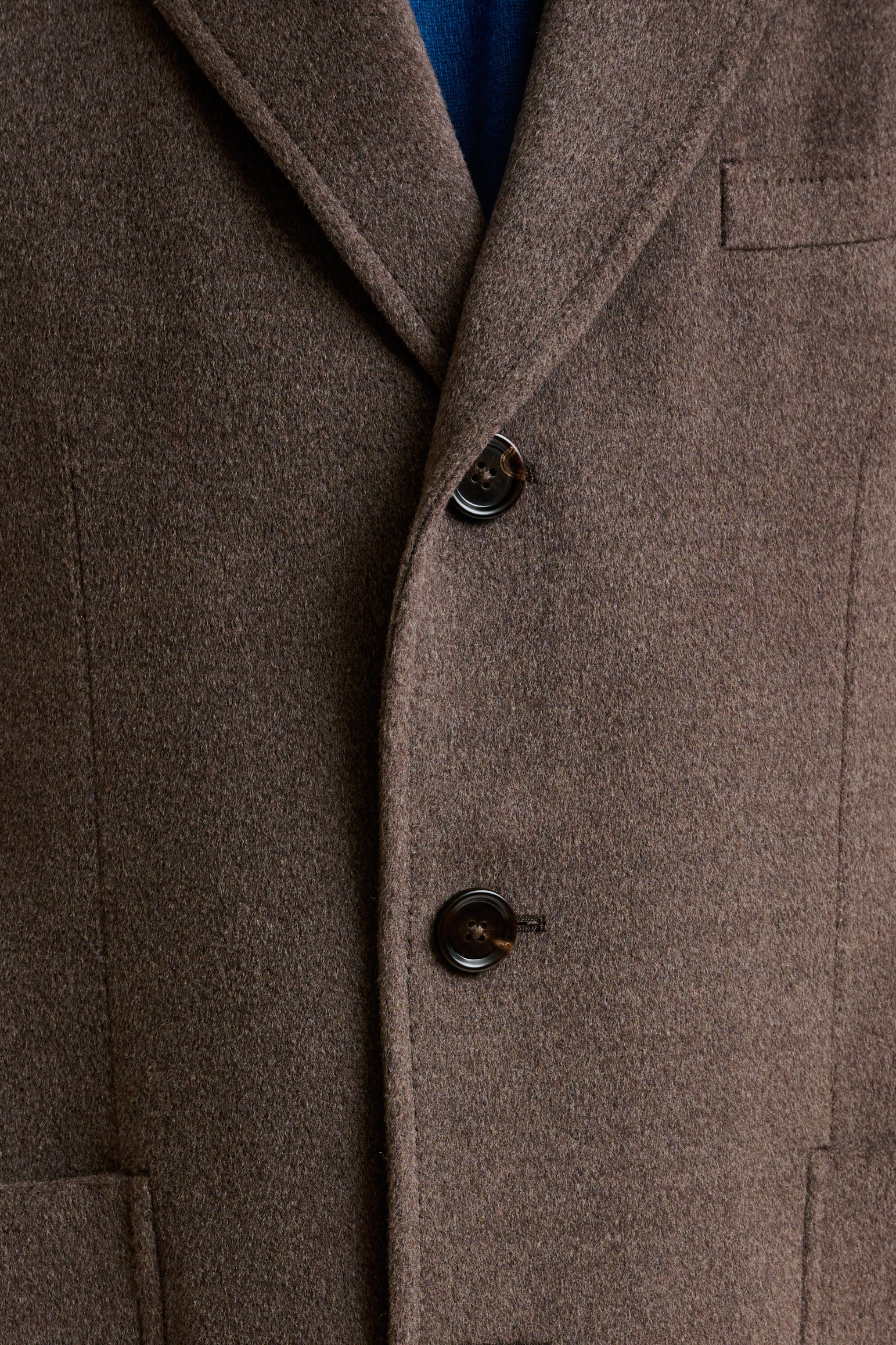 Dark Brown Wool Lincoln Overcoat Zeus — detail 6