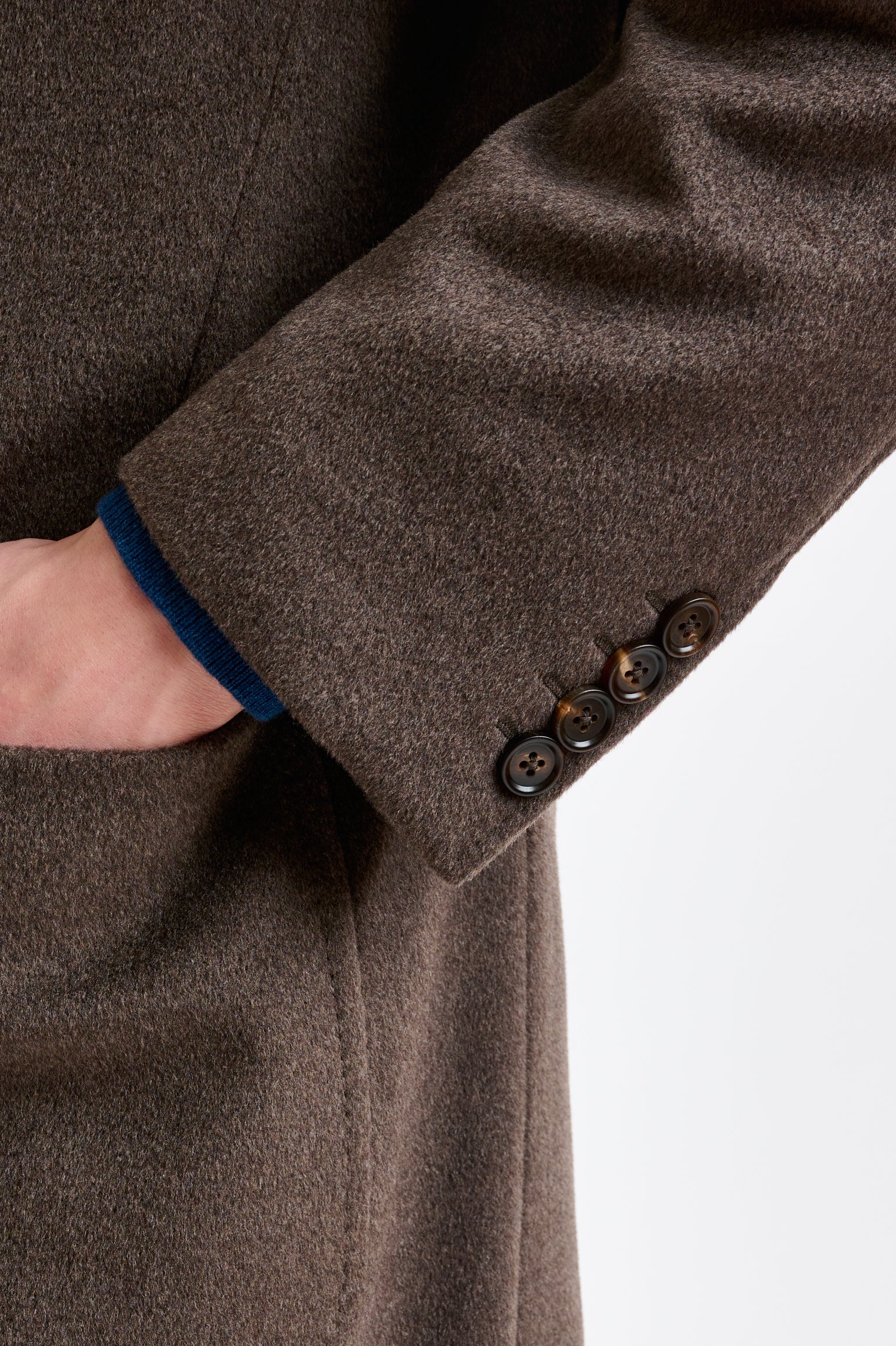 Dark Brown Wool Lincoln Overcoat Zeus — detail 4