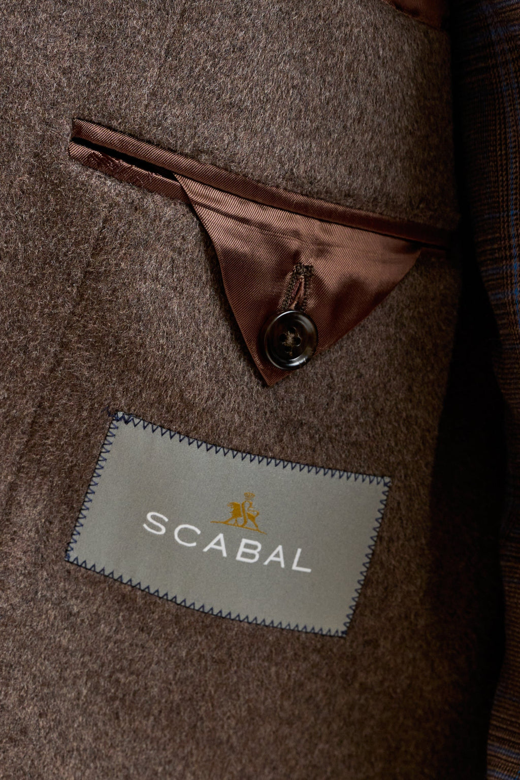 Dark Brown Wool Lincoln Overcoat Zeus — detail 7