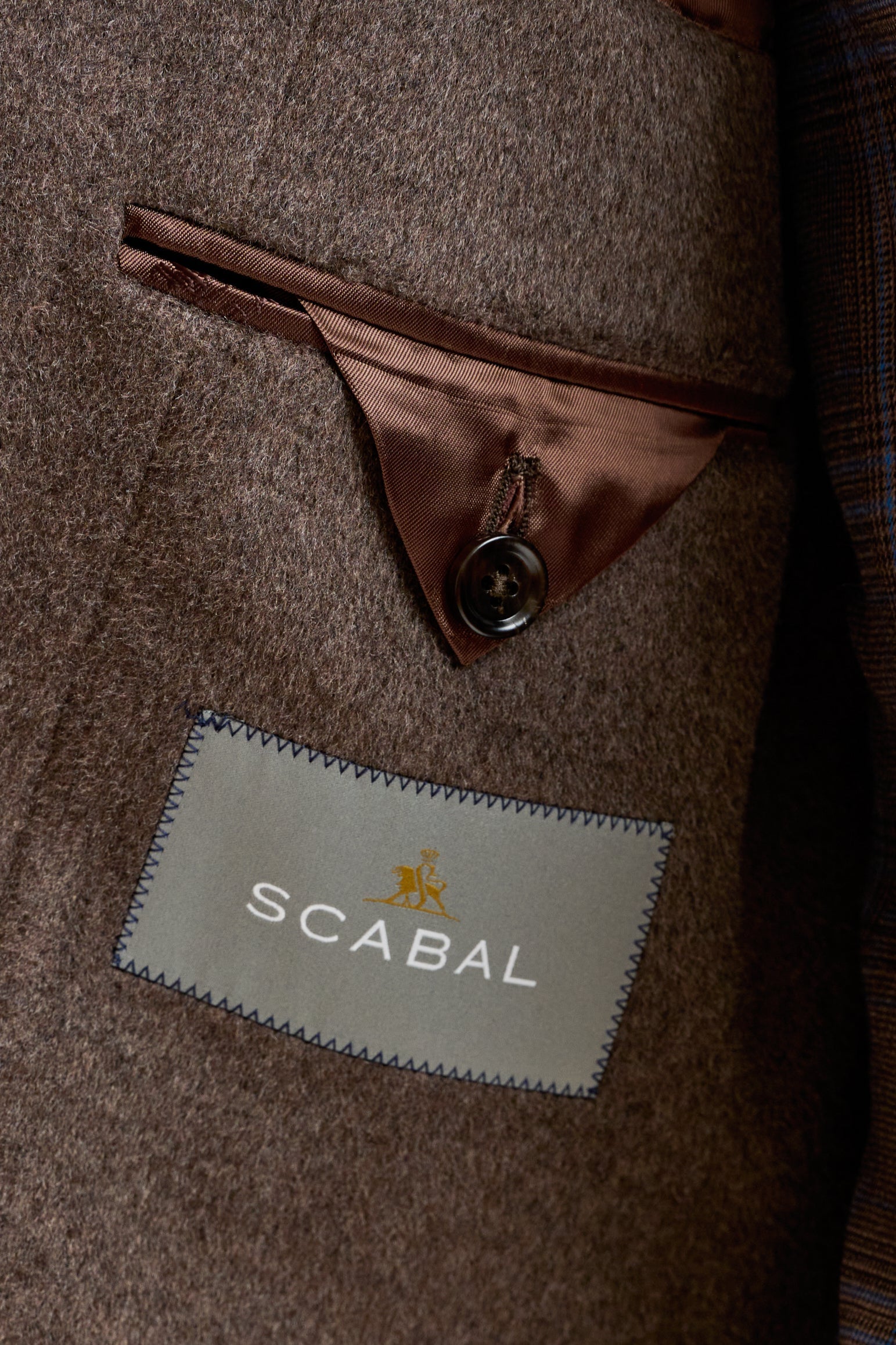 Dark Brown Wool Lincoln Overcoat Zeus — detail 7