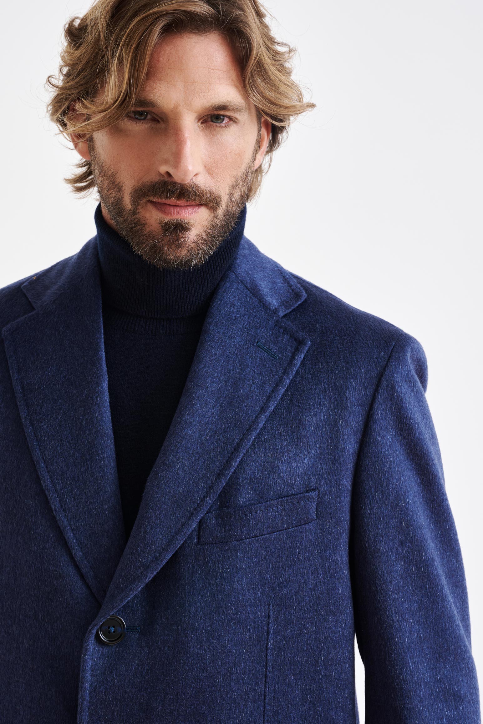 Blue Wool Lincoln Overcoat Zeus — detail 1