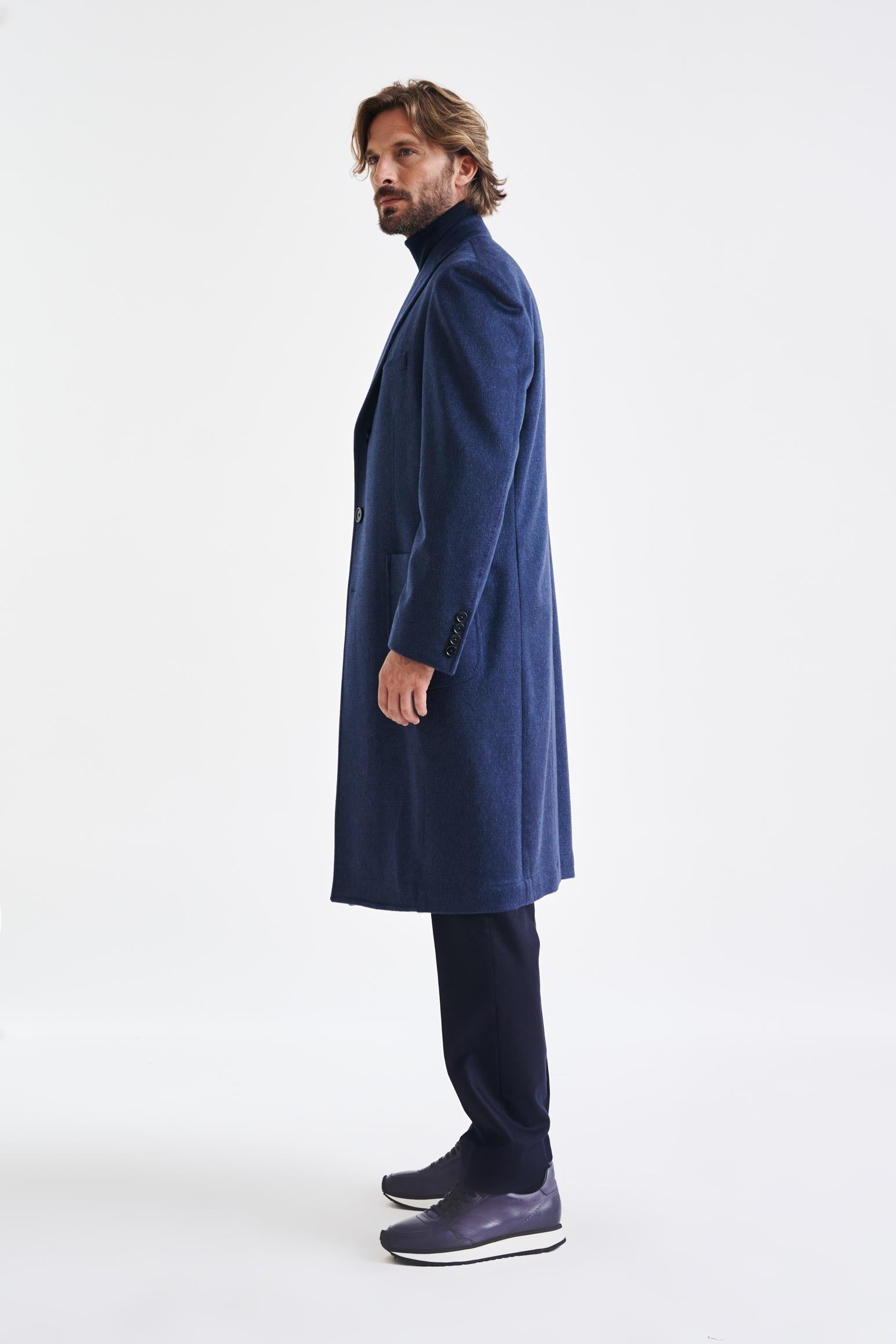 Blue Wool Lincoln Overcoat Zeus — detail 2