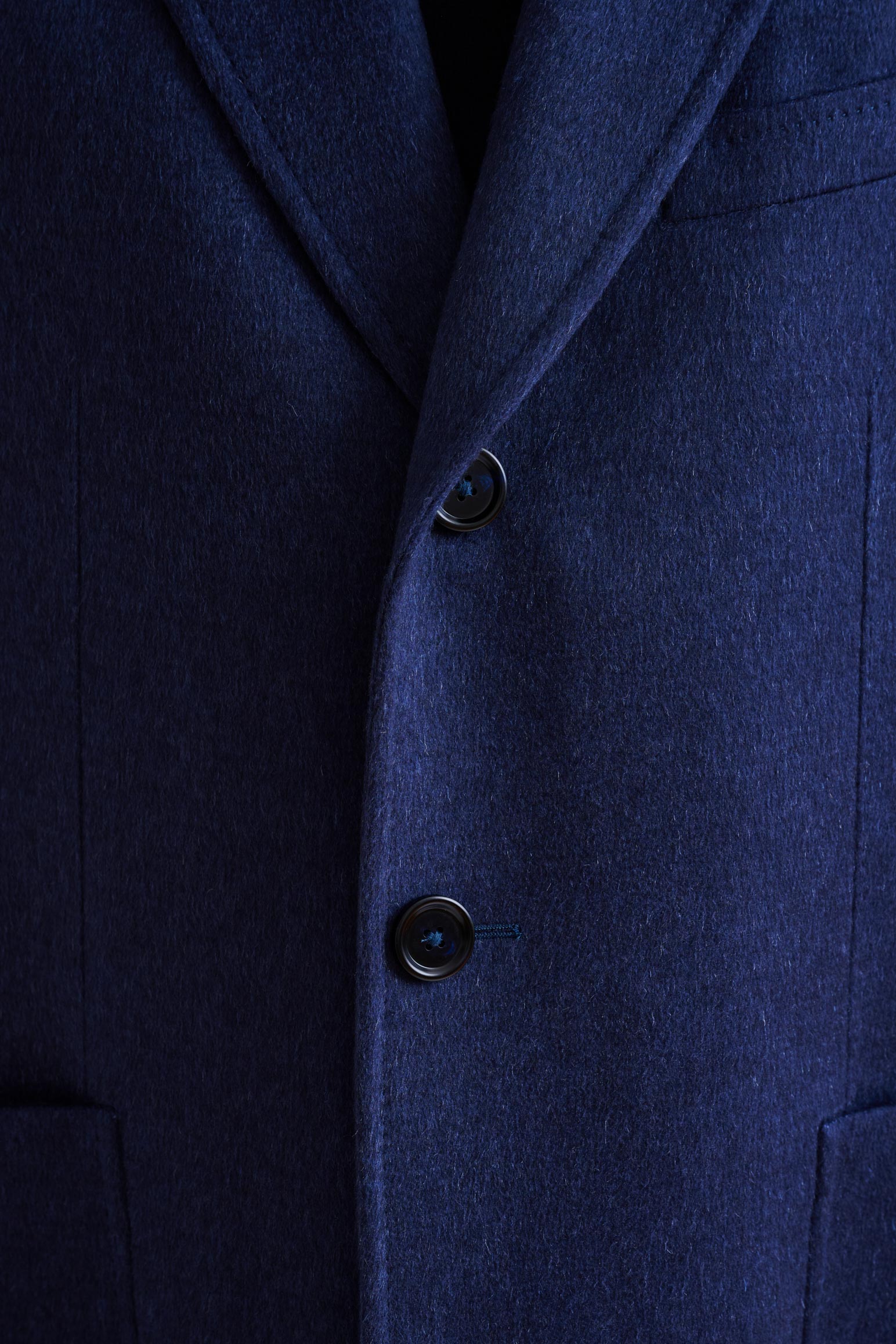 Blue Wool Lincoln Overcoat Zeus — detail 3