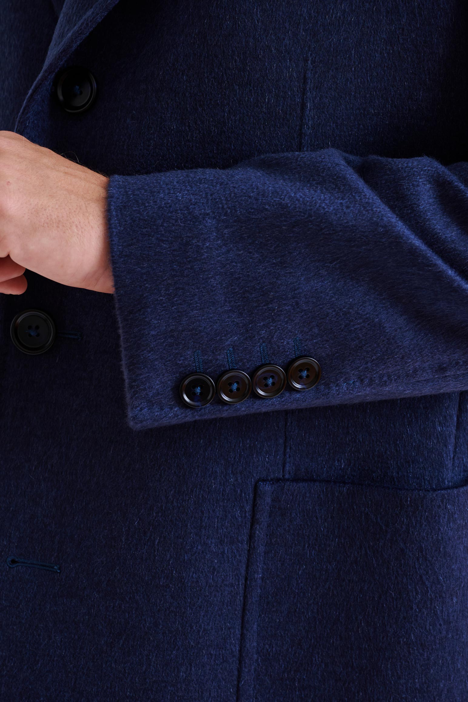 Blue Wool Lincoln Overcoat Zeus — detail 4