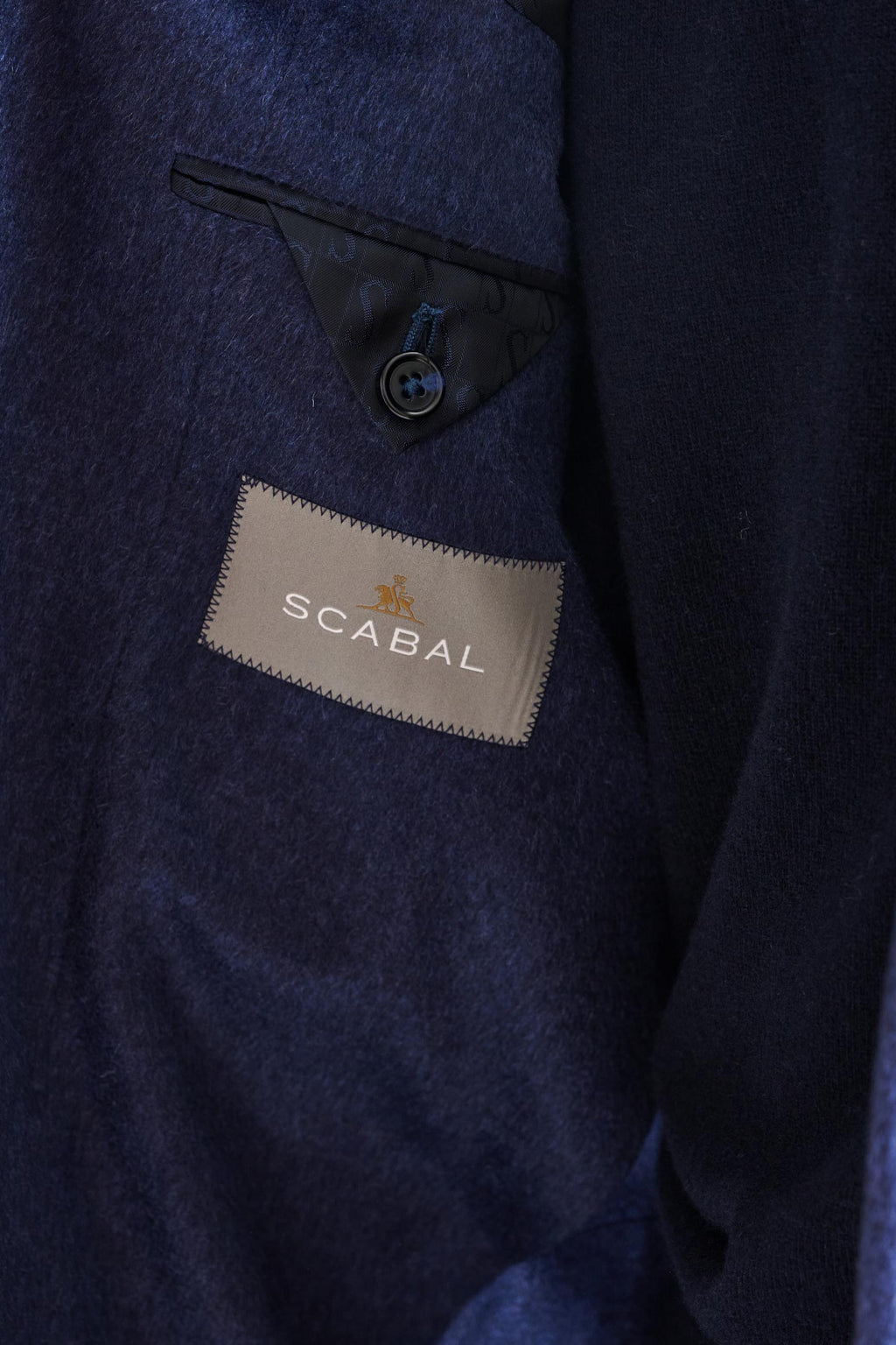 Blue Wool Lincoln Overcoat Zeus — detail 6