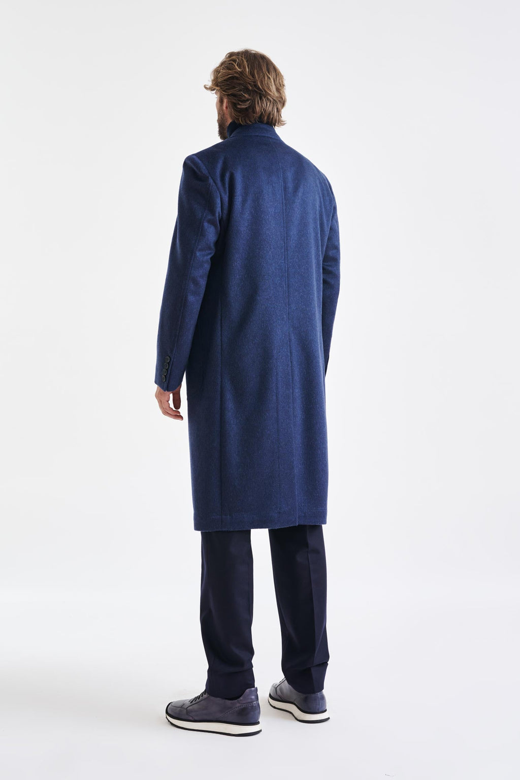 Blue Wool Lincoln Overcoat Zeus — detail 7