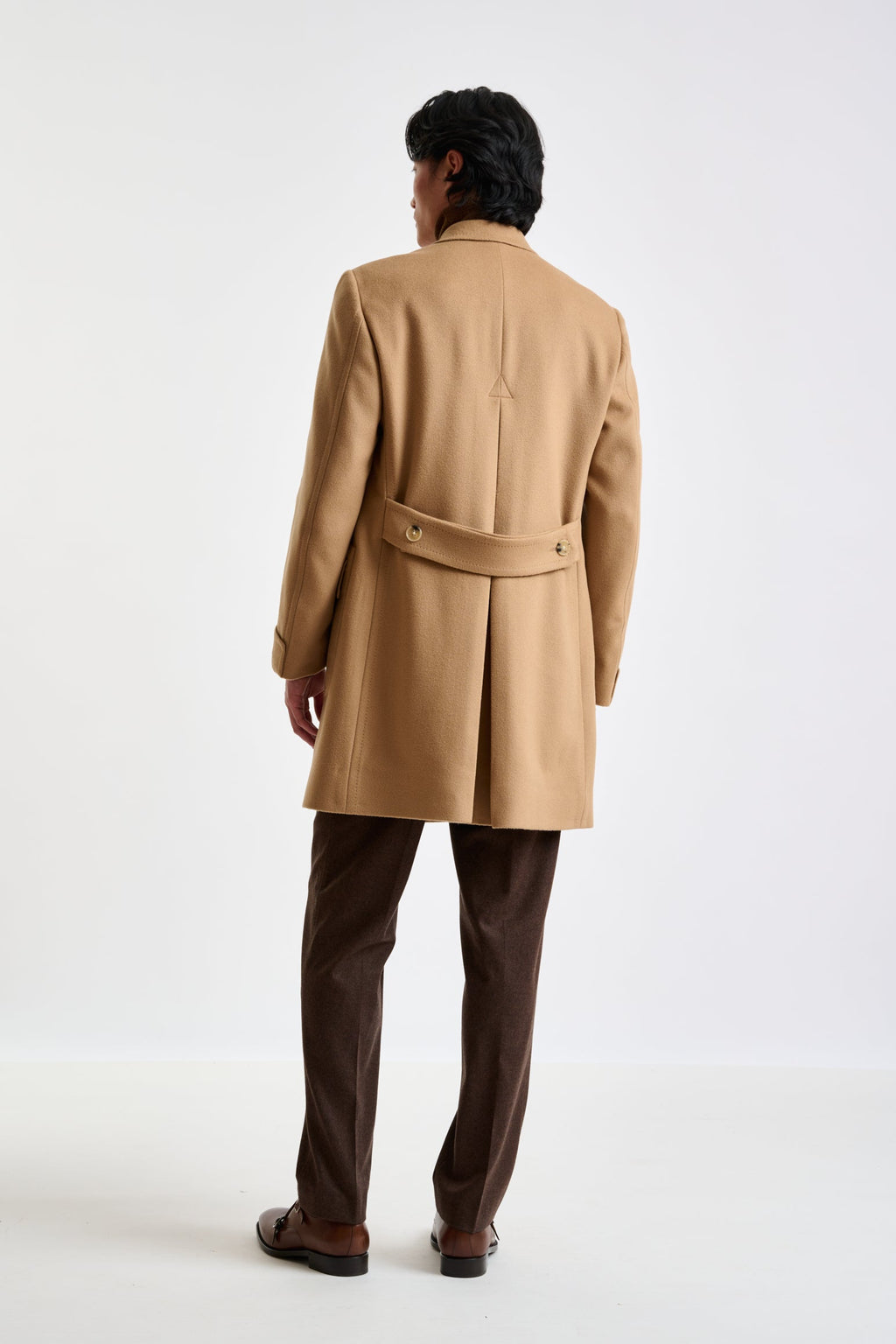 Light Brown 100% Wool Winchester Overcoat Zeus — detail 3