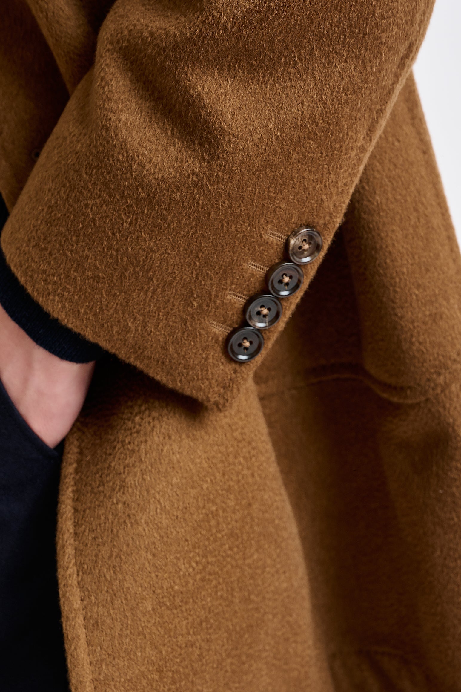 Brown 100% Cashmere Lincoln Overcoat — detail 4