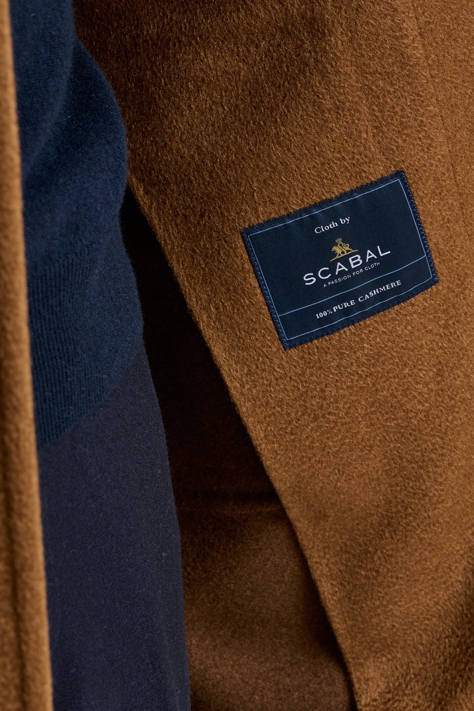 Brown 100% Cashmere Lincoln Overcoat — detail 5