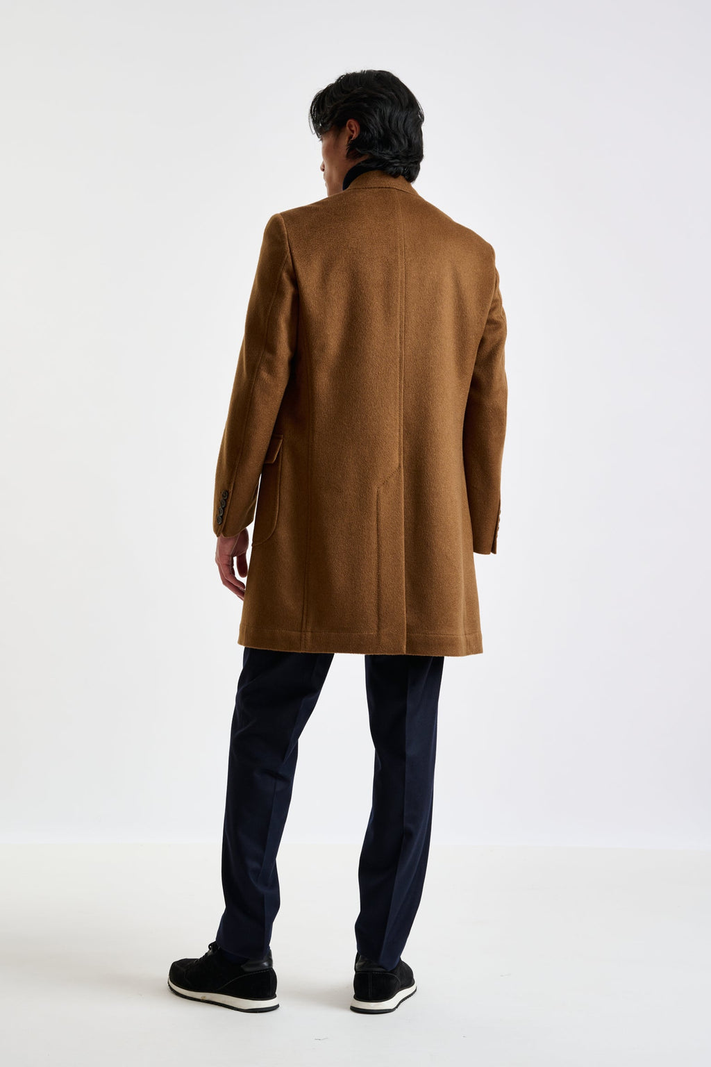 Brown 100% Cashmere Lincoln Overcoat — detail 2