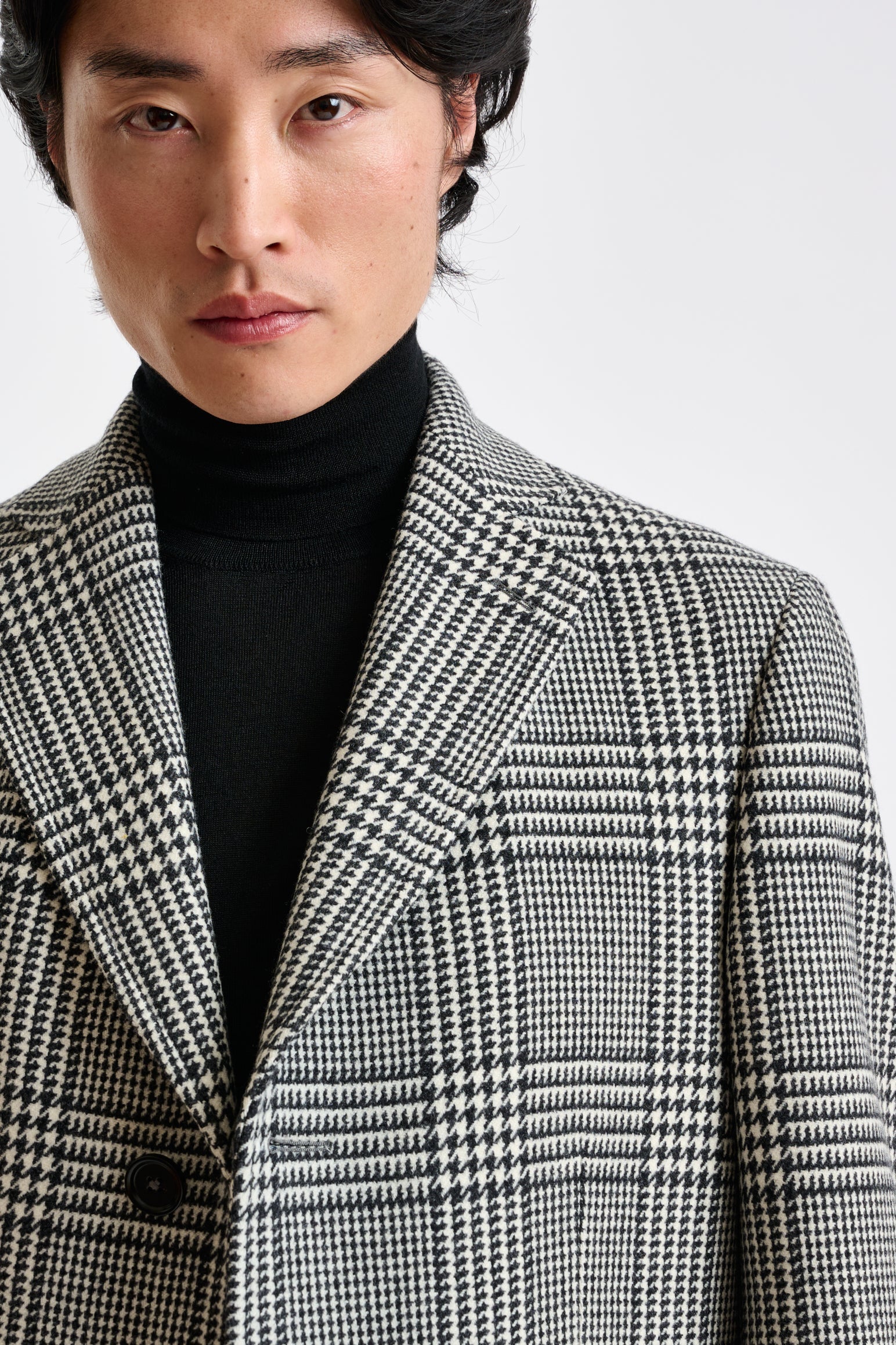 Black Wool & Cashmere Durham Overcoat Zeus — detail 4