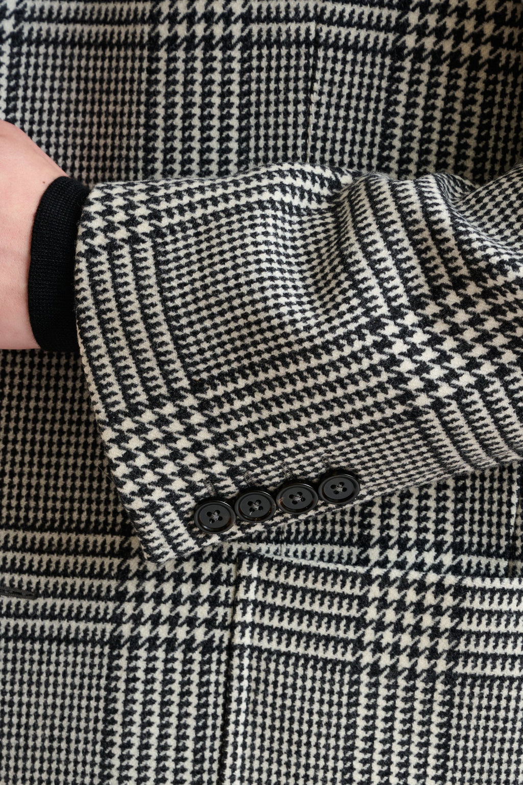 Black Wool & Cashmere Durham Overcoat Zeus — detail 5