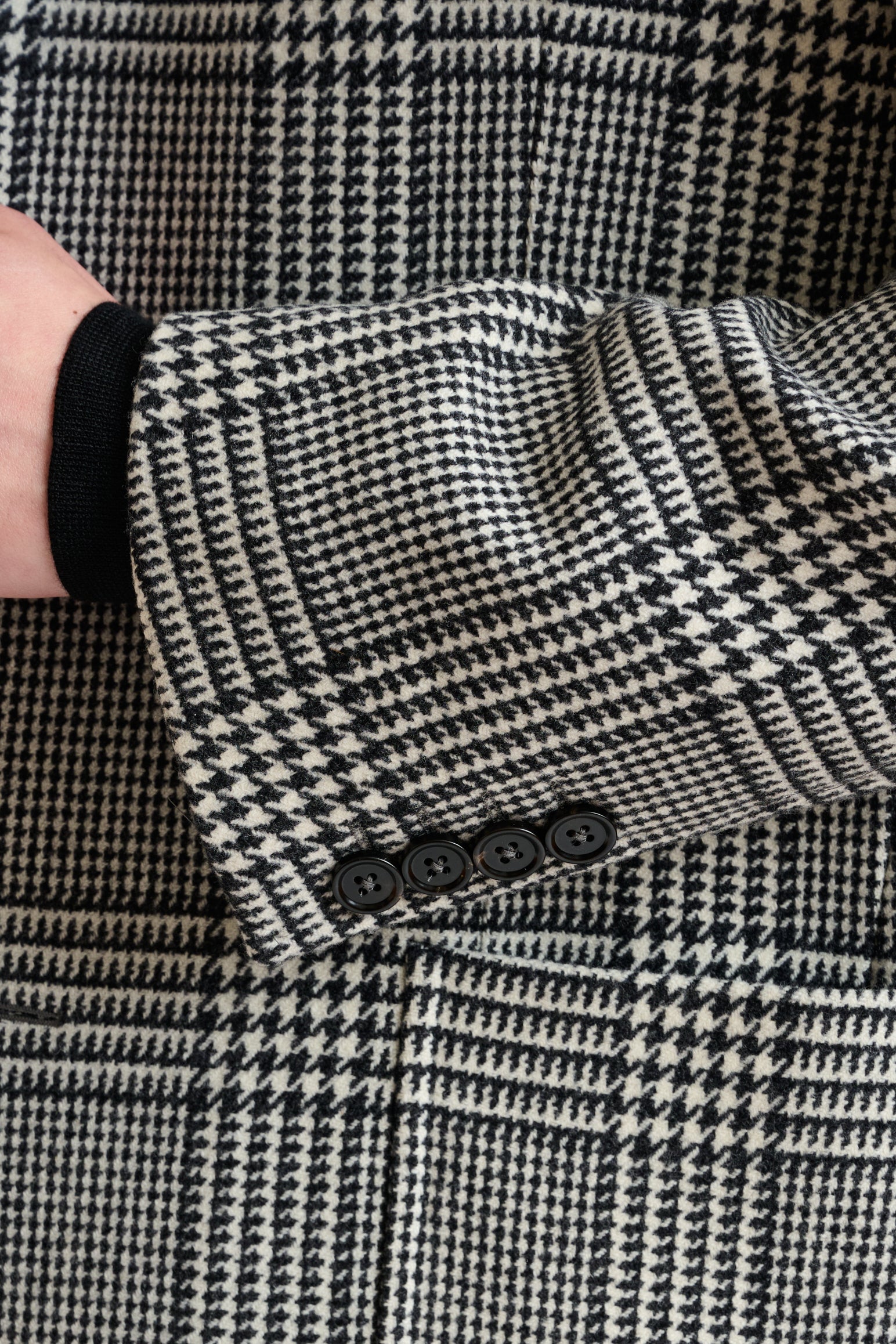 Black Wool & Cashmere Durham Overcoat Zeus — detail 5